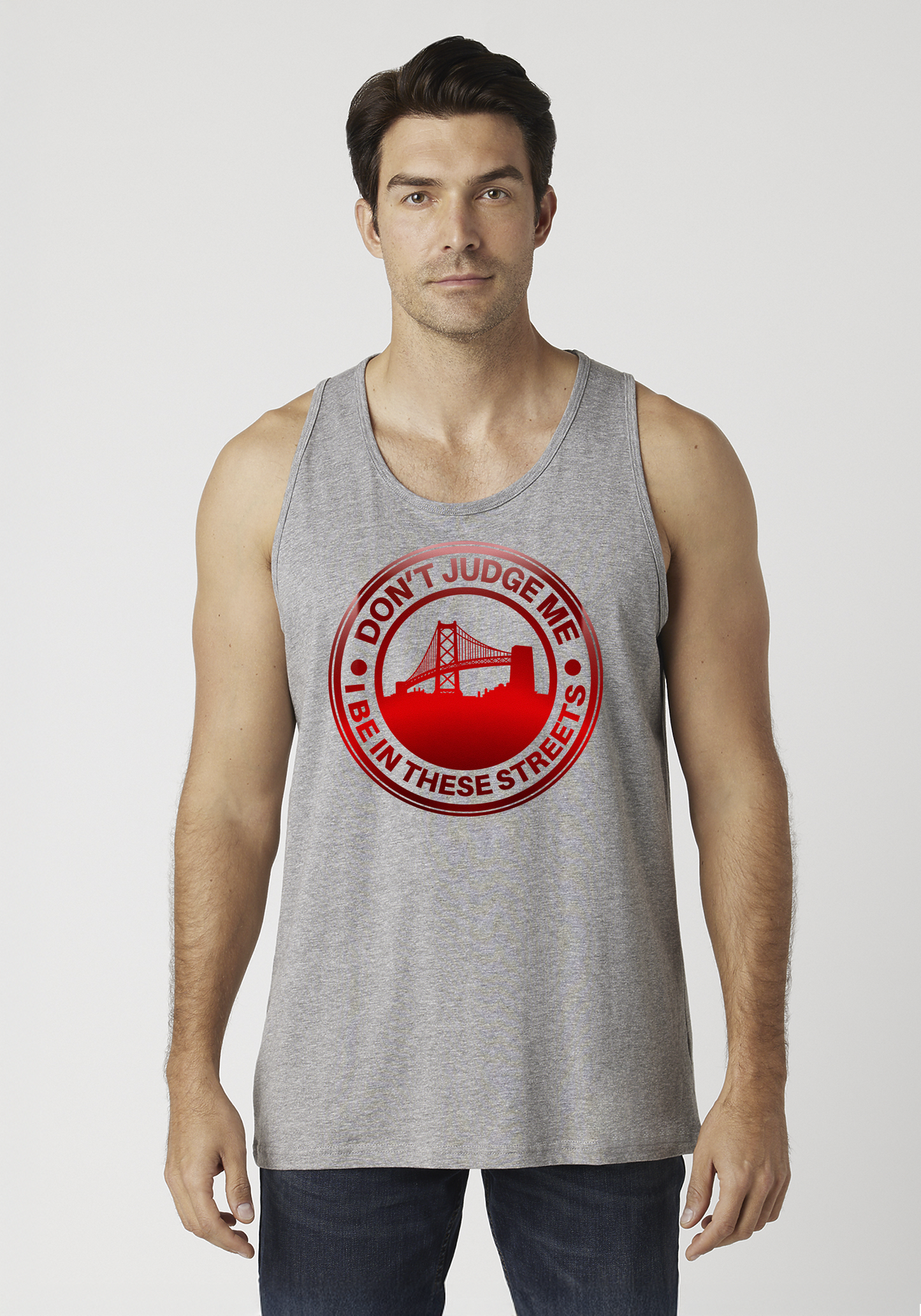 Heather Gray Men's Tank Top - The Town