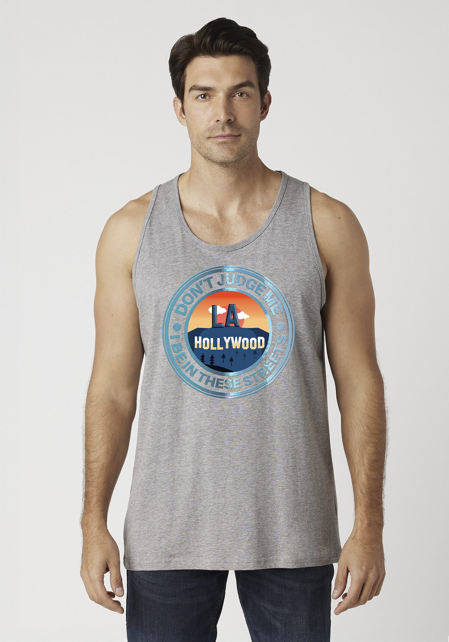 Heather Gray Men's Tank Top - Hollywood