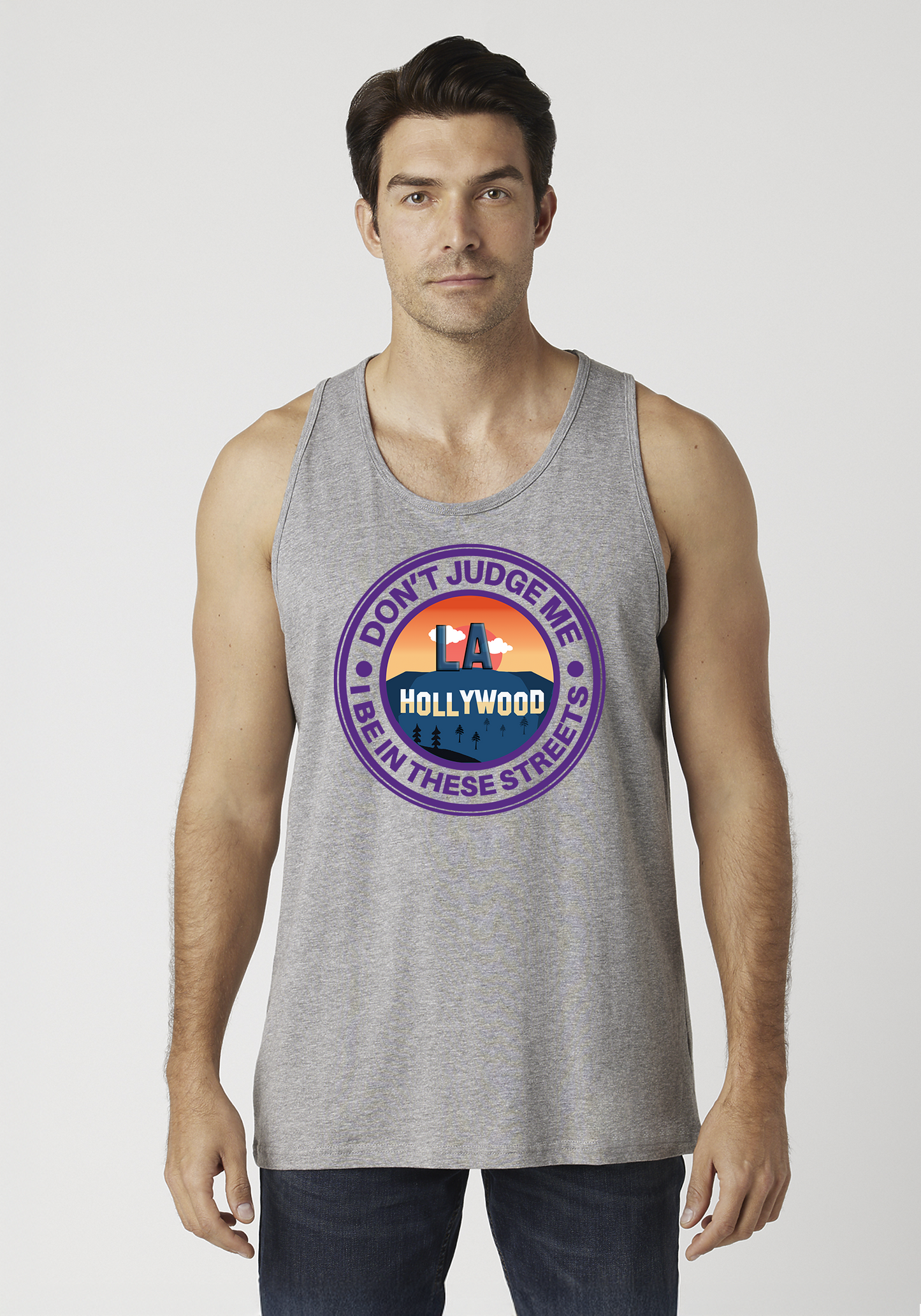 Heather Gray Men's Tank Top - Hollywood