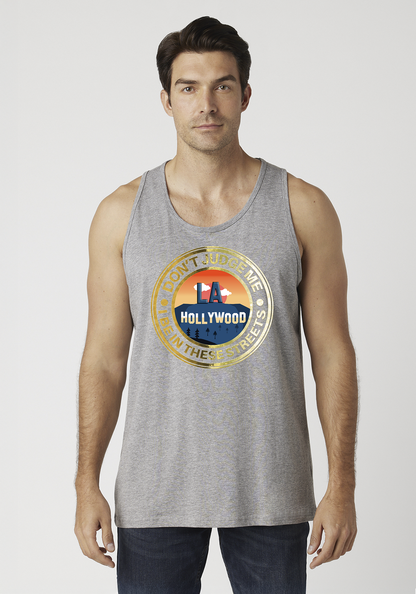 Heather Gray Men's Tank Top - Hollywood