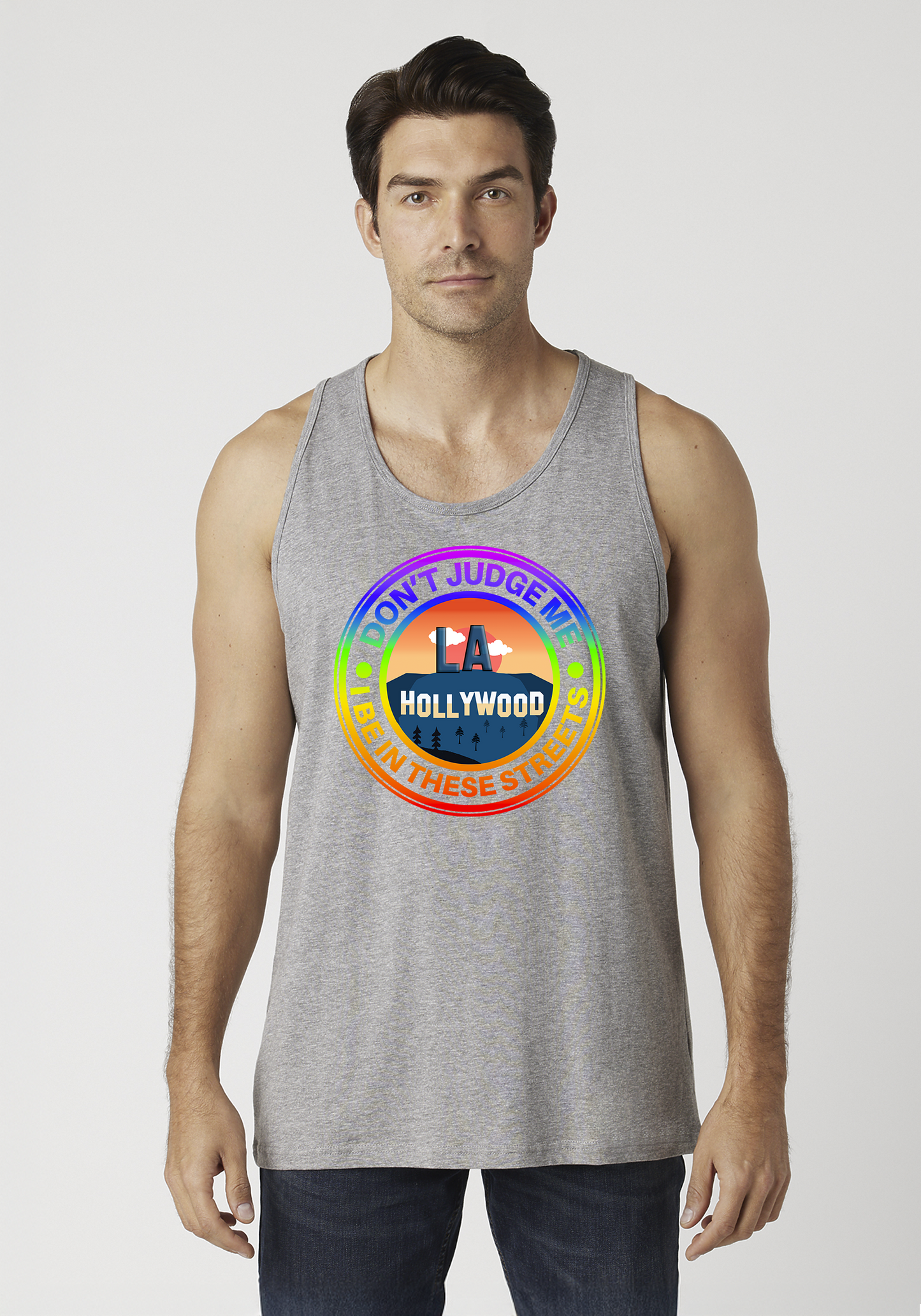 Heather Gray Men's Tank Top - Hollywood