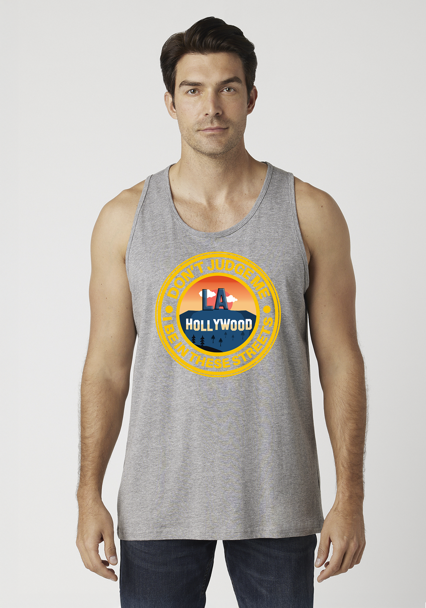 Heather Gray Men's Tank Top - Hollywood