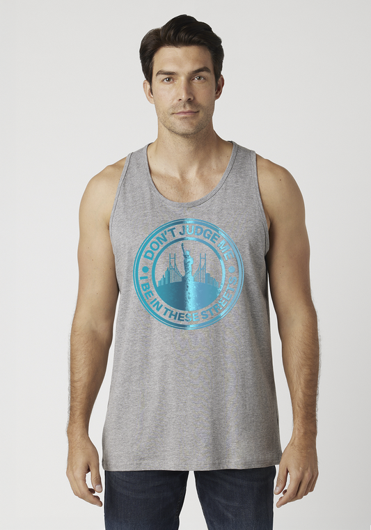 Heather Gray Men's Tank Top - The City