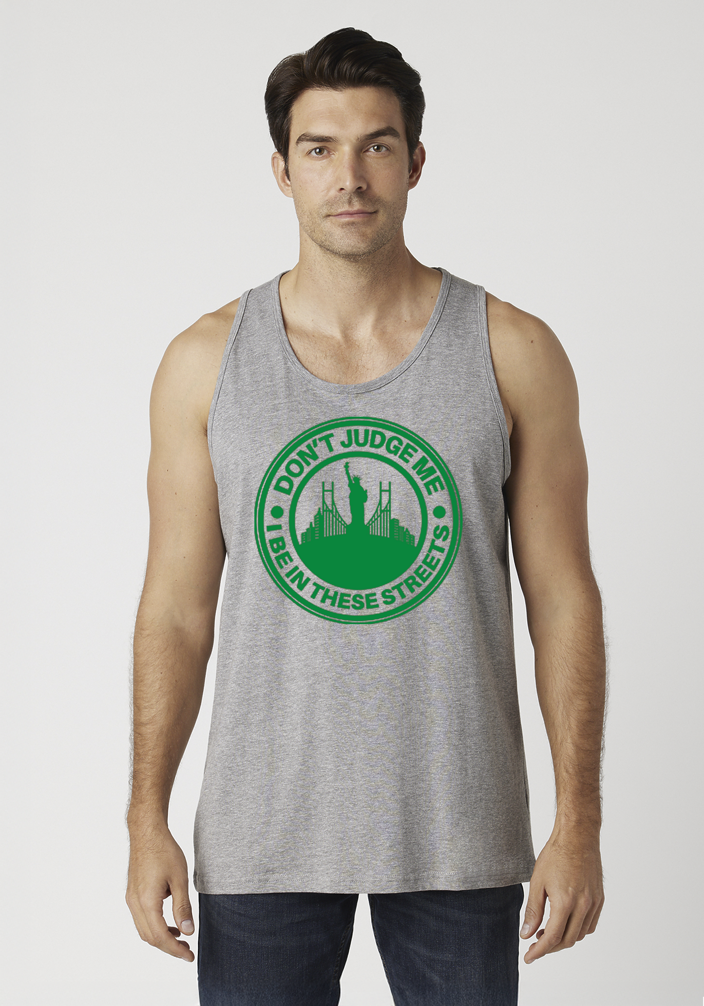 Heather Gray Men's Tank Top - The City