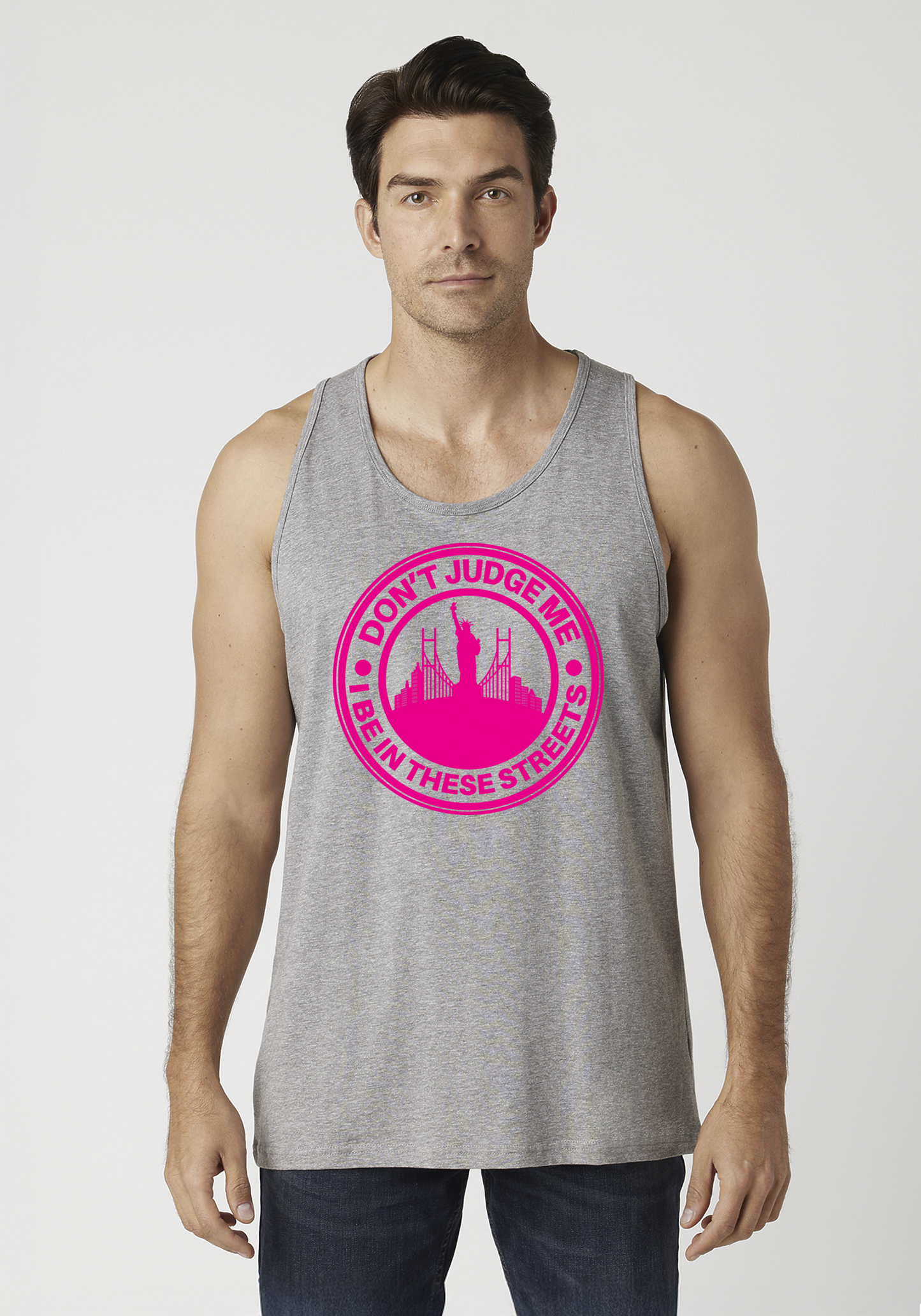 Heather Gray Men's Tank Top - The City