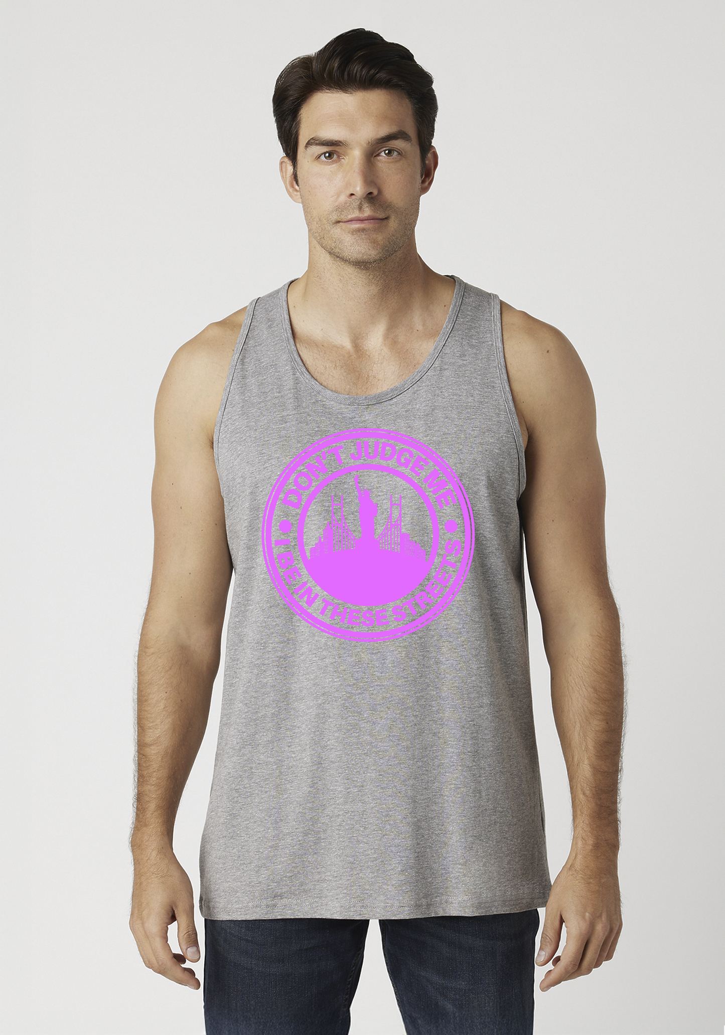 Heather Gray Men's Tank Top - The City