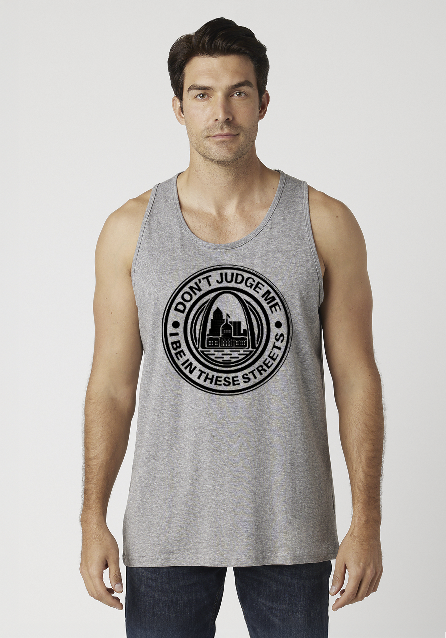 Heather Gray Men's Tank Top - The Lou