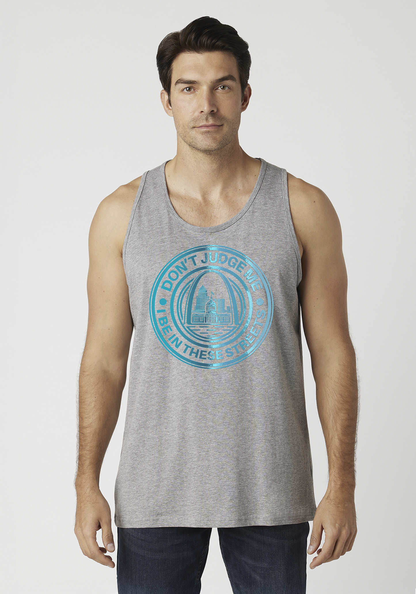 Heather Gray Men's Tank Top - The Lou