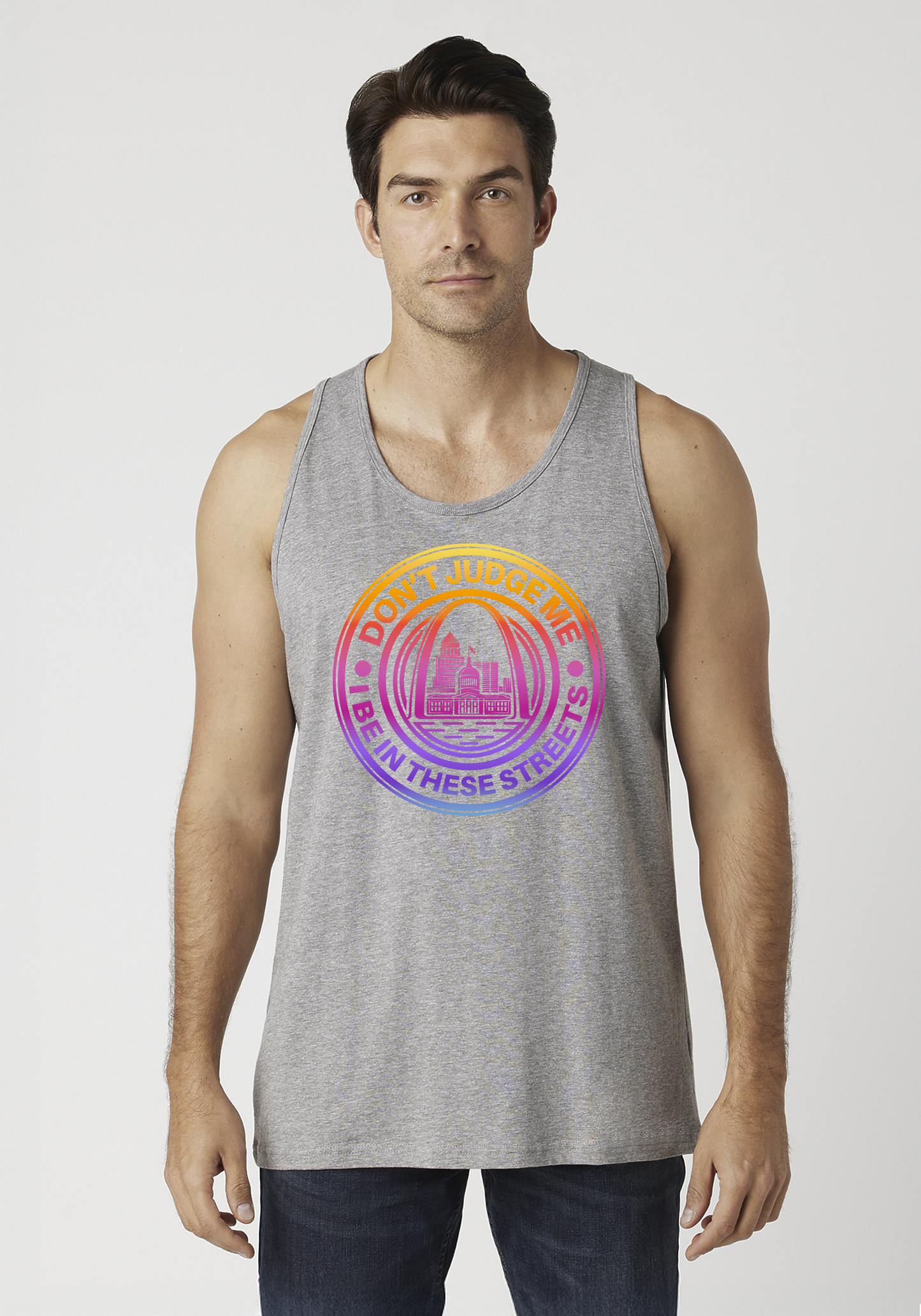Heather Gray Men's Tank Top - The Lou