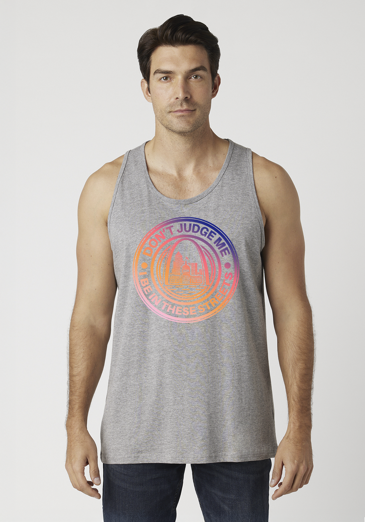 Heather Gray Men's Tank Top - The Lou