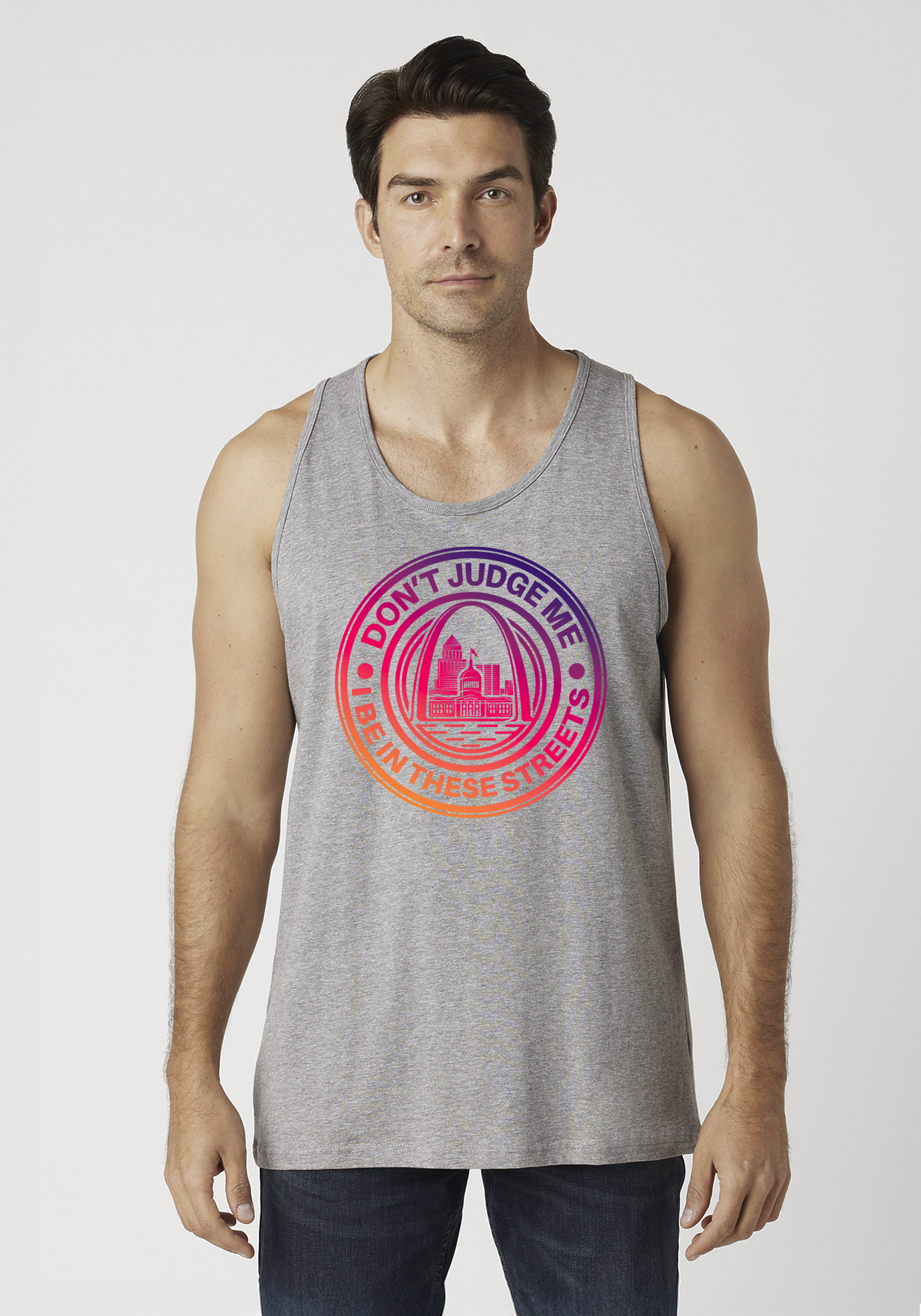 Heather Gray Men's Tank Top - The Lou