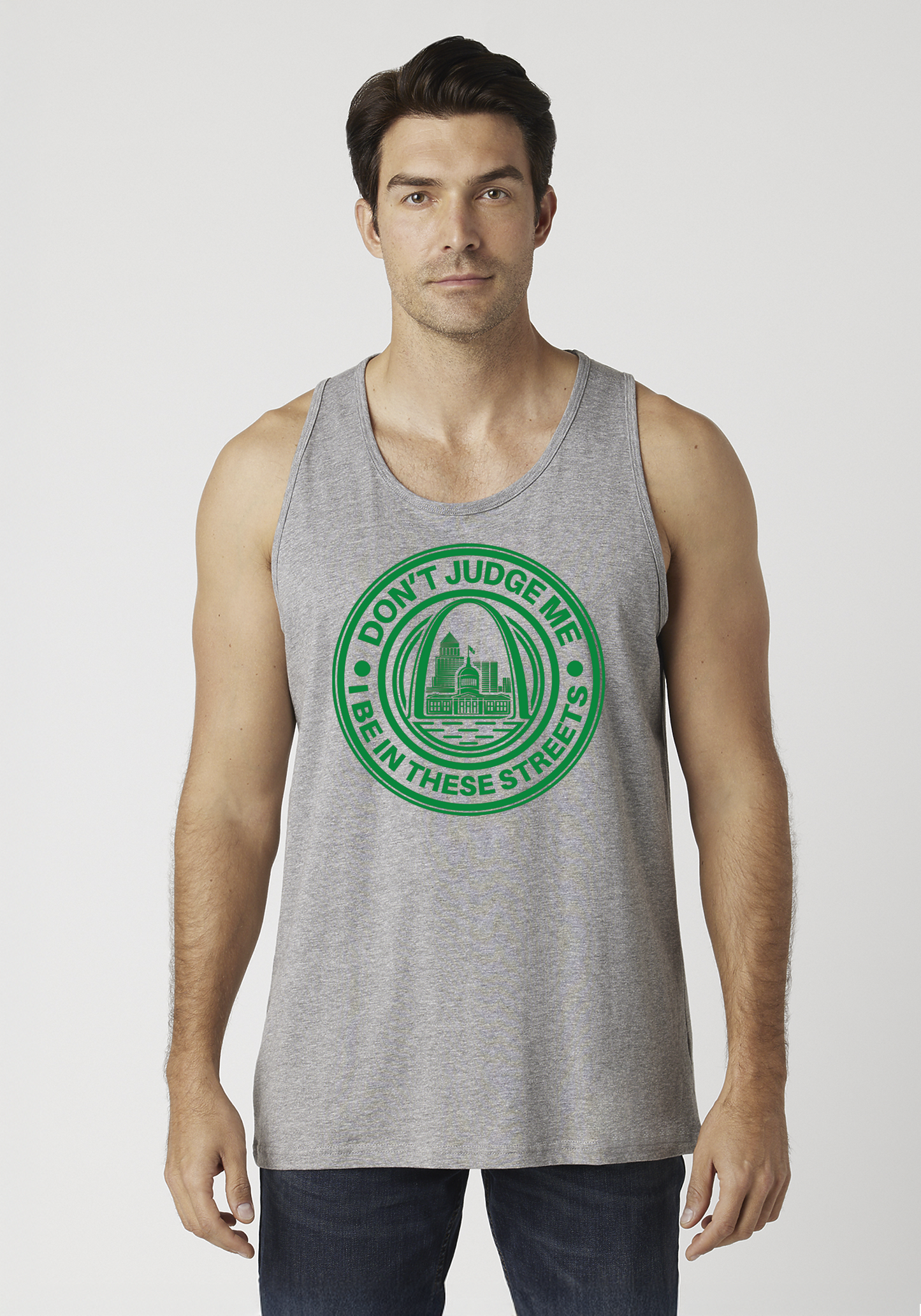 Heather Gray Men's Tank Top - The Lou