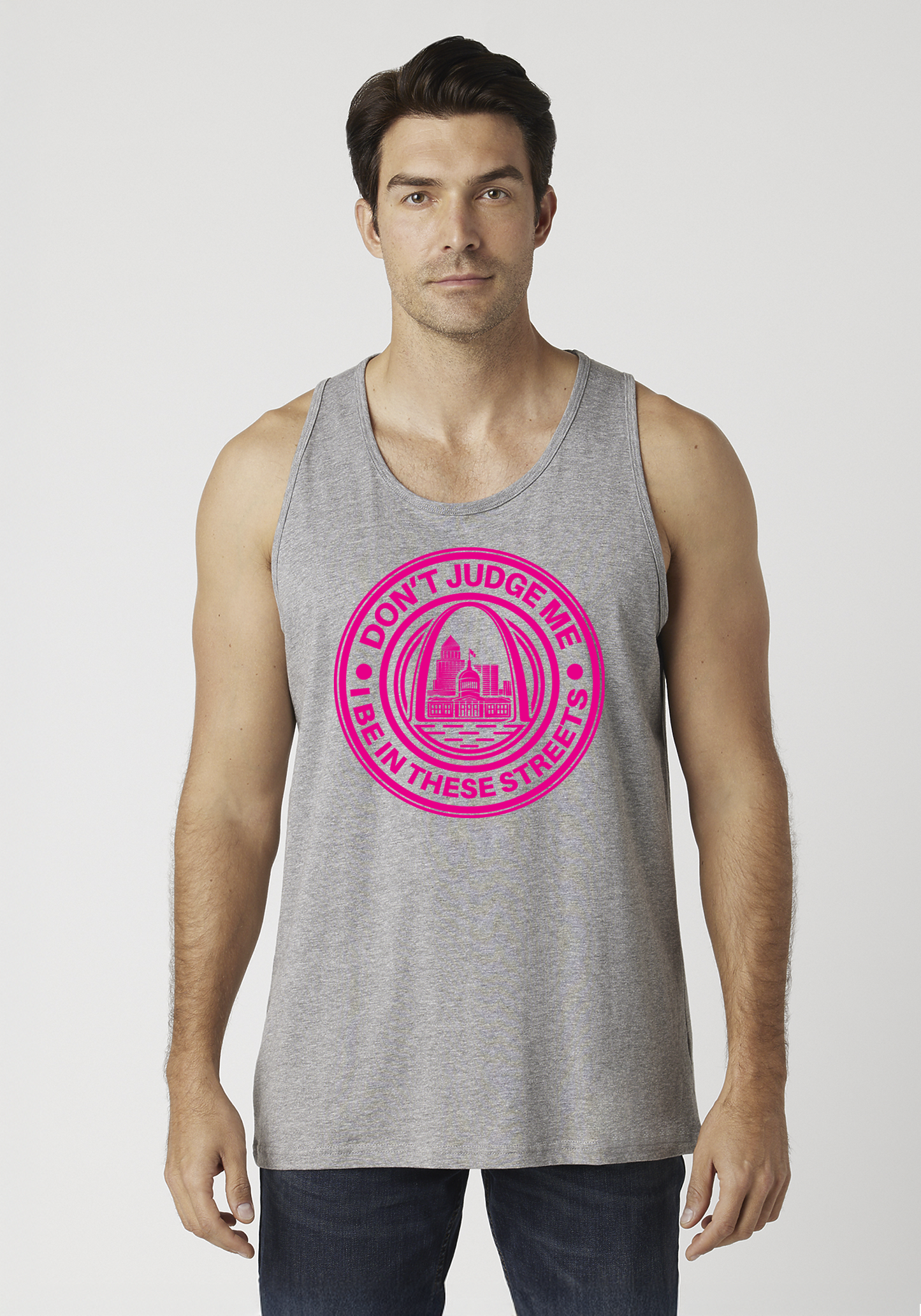 Heather Gray Men's Tank Top - The Lou