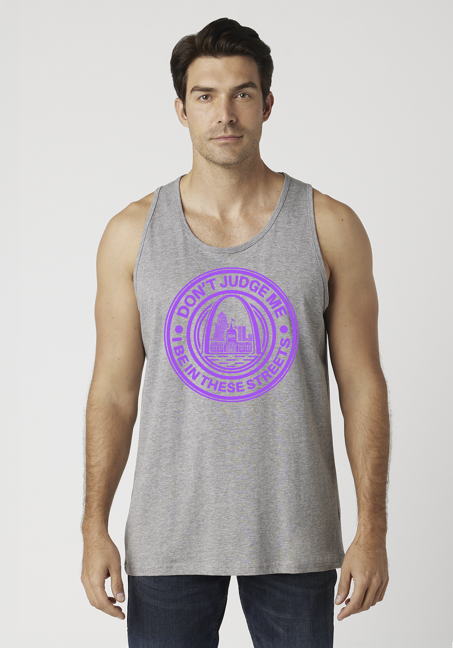 Heather Gray Men's Tank Top - The Lou