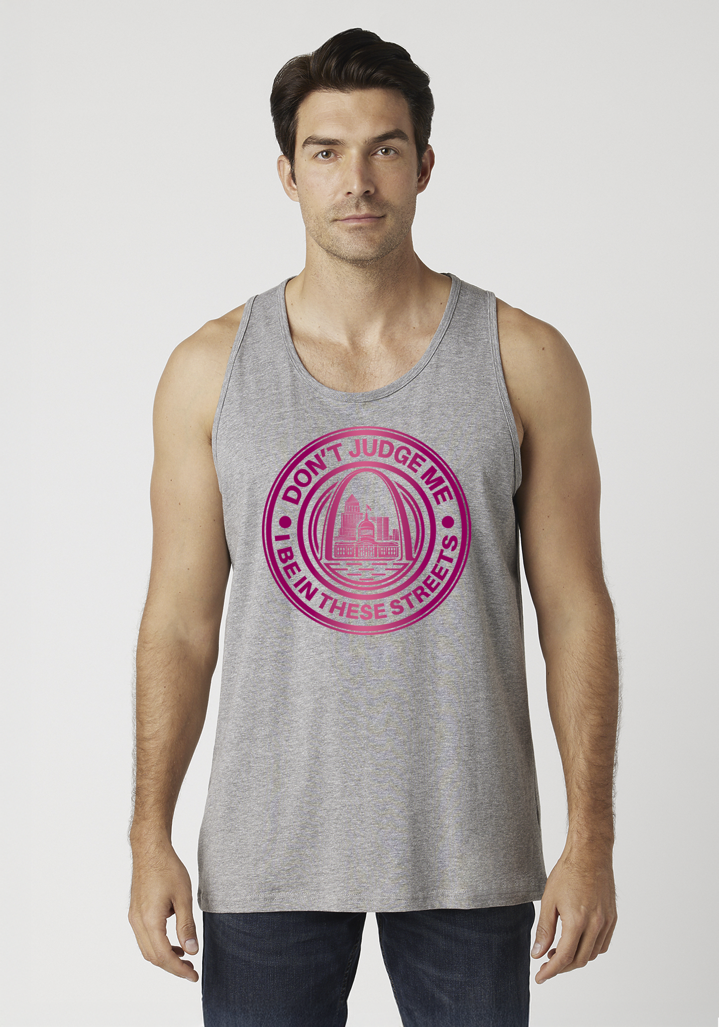 Heather Gray Men's Tank Top - The Lou