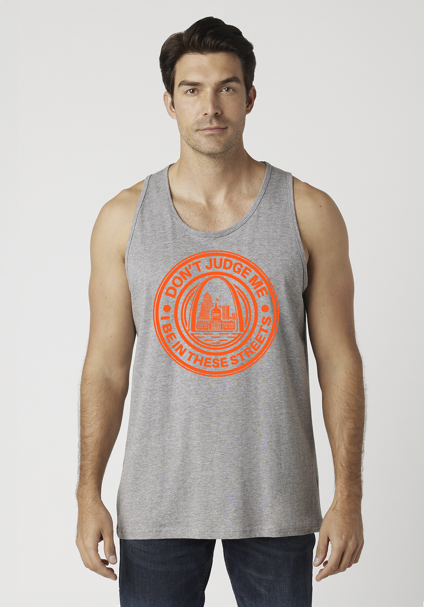 Heather Gray Men's Tank Top - The Lou