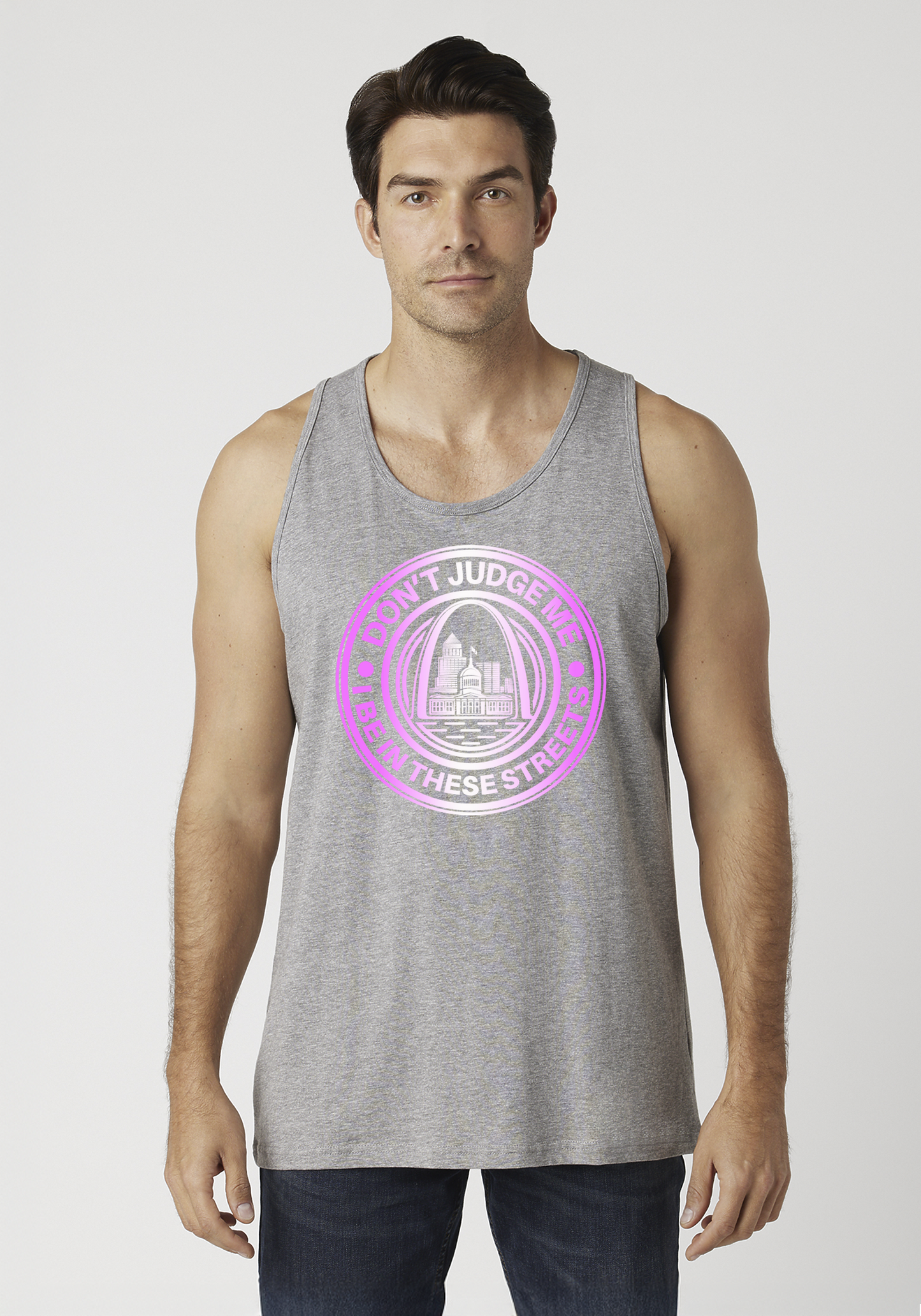 Heather Gray Men's Tank Top - The Lou