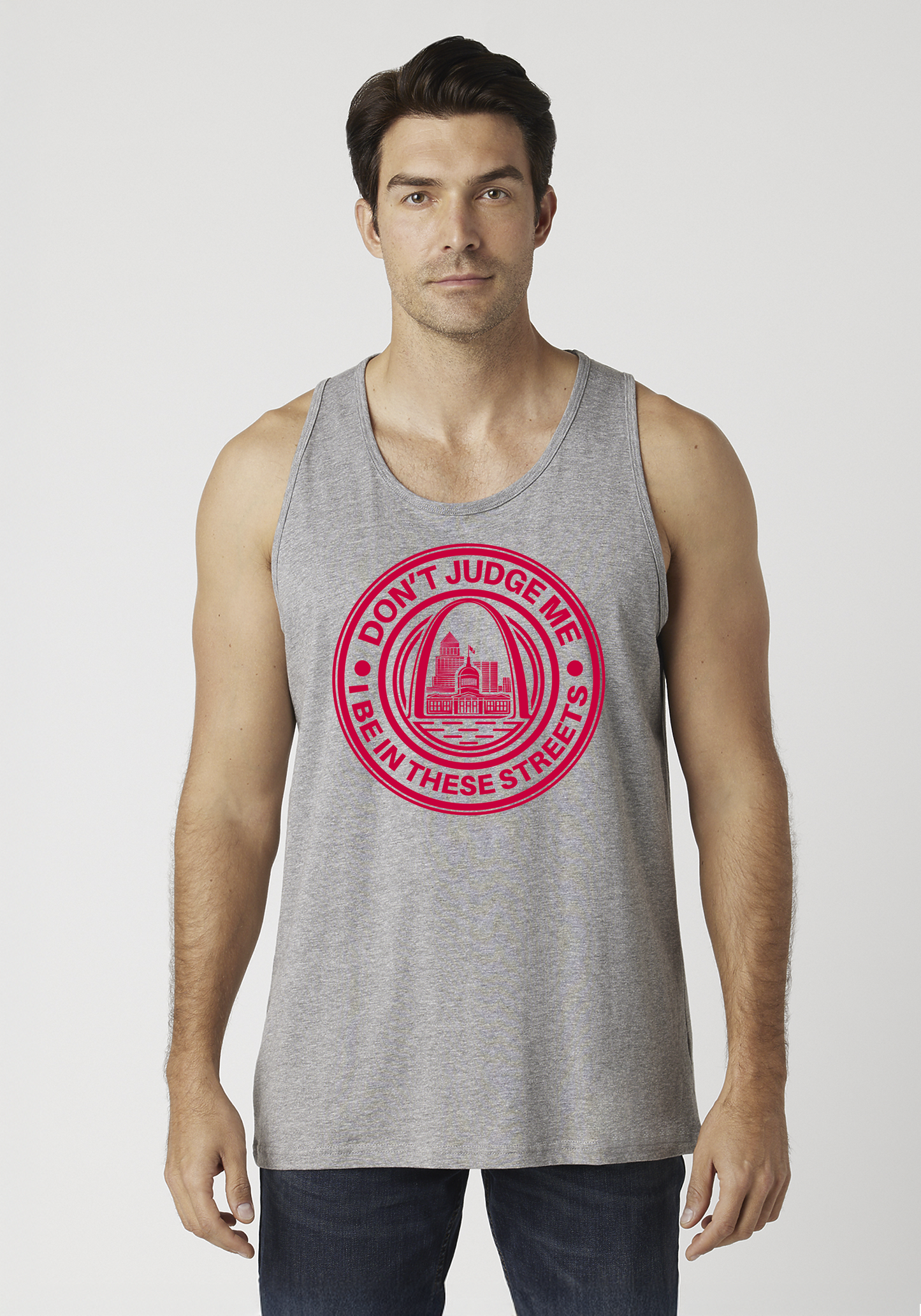 Heather Gray Men's Tank Top - The Lou