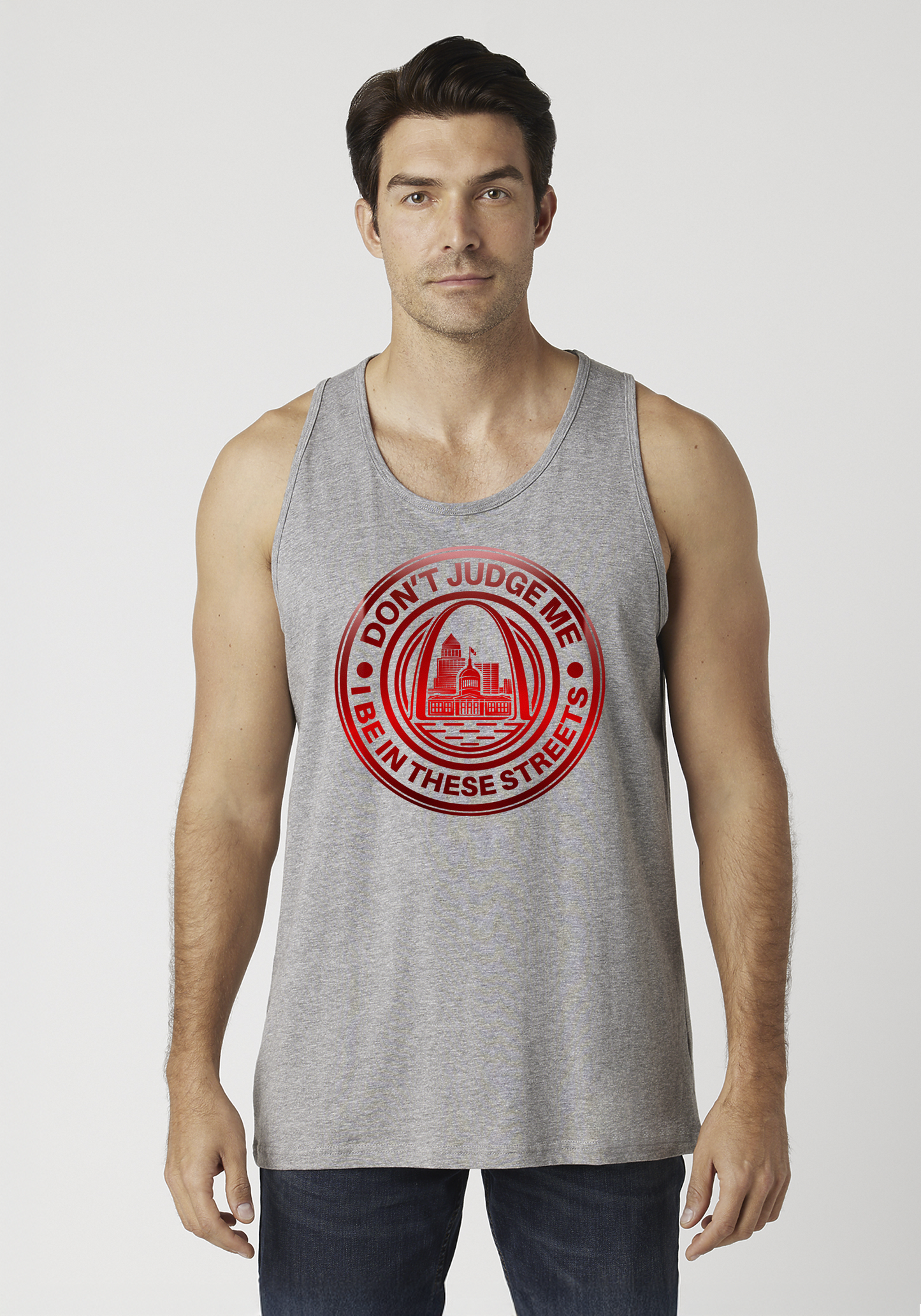 Heather Gray Men's Tank Top - The Lou