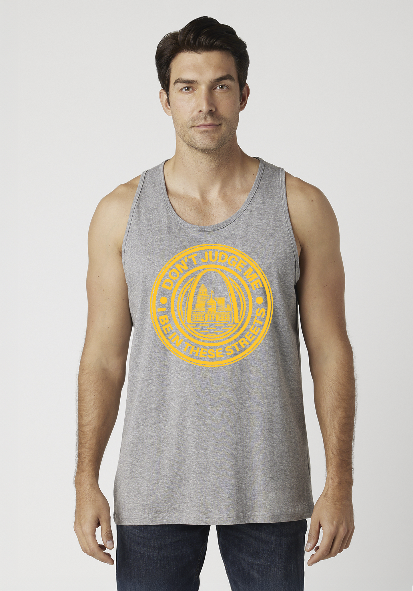 Heather Gray Men's Tank Top - The Lou