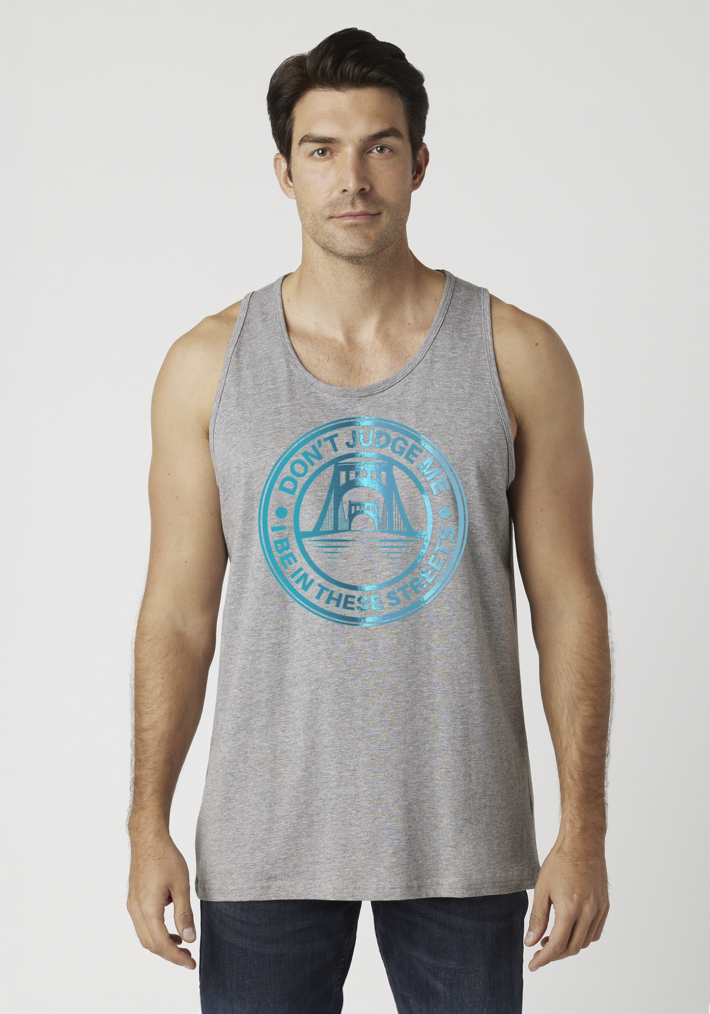 Heather Gray Men's Tank Top - The Capital