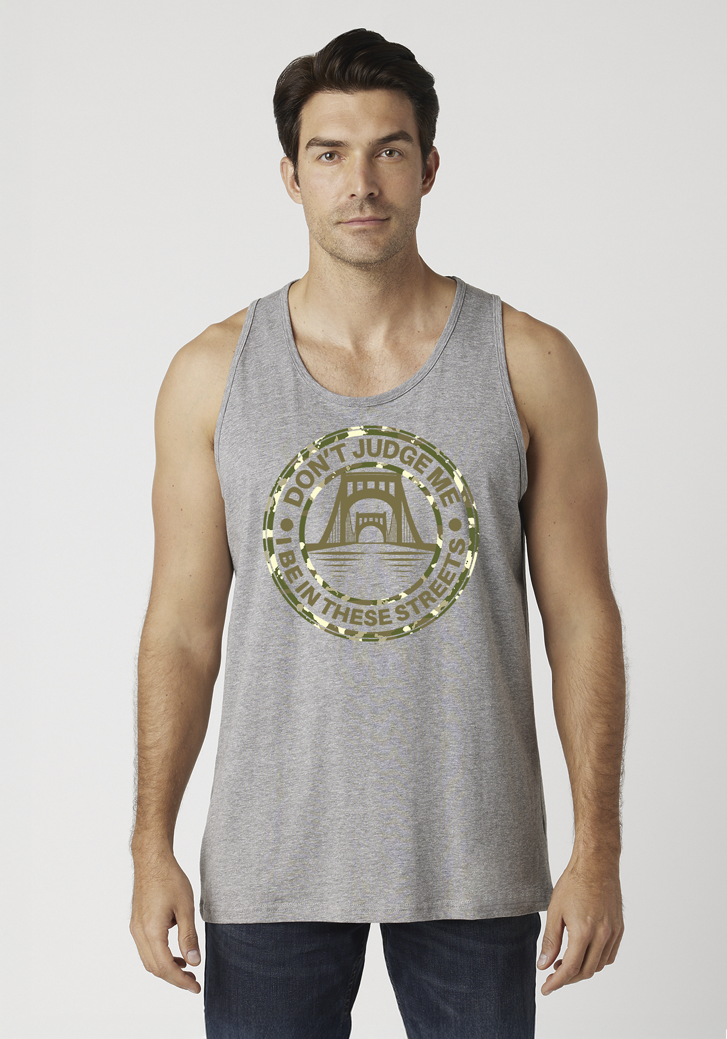 Heather Gray Men's Tank Top - The Capital