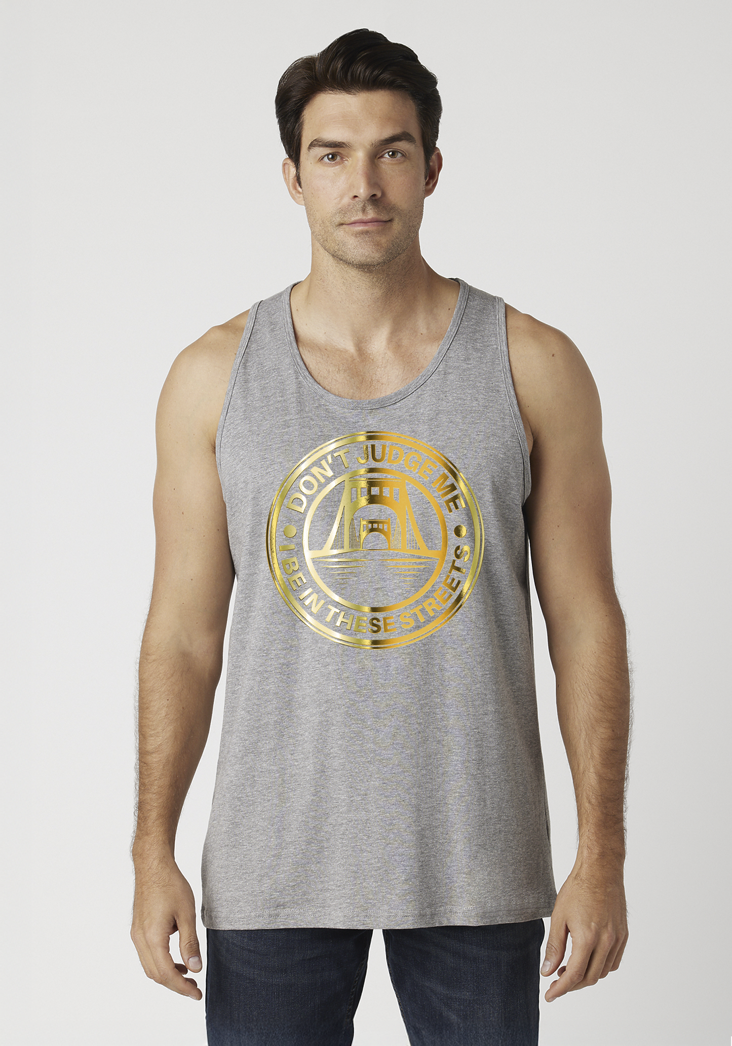 Heather Gray Men's Tank Top - The Capital