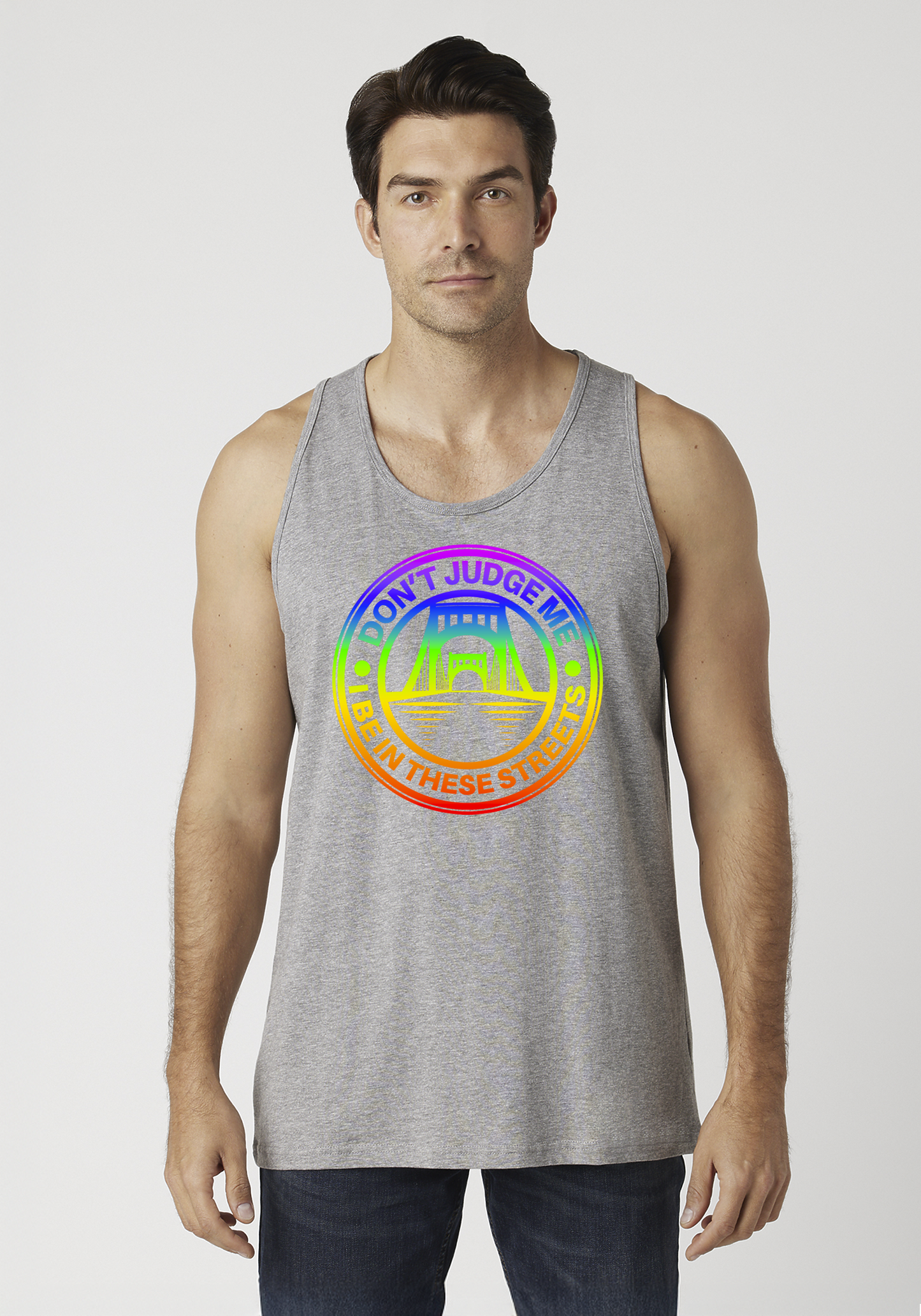 Heather Gray Men's Tank Top - The Capital