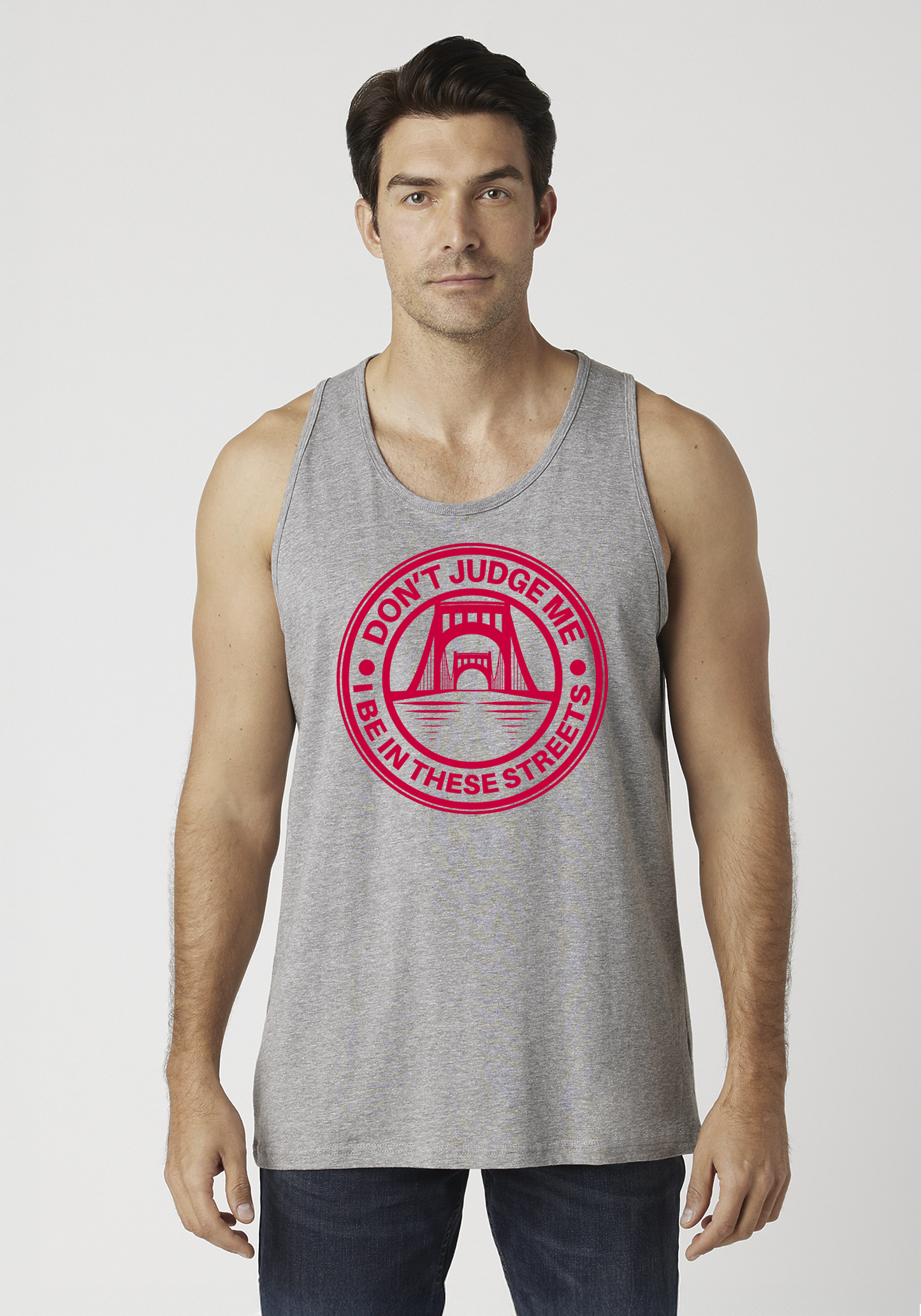 Heather Gray Men's Tank Top - The Capital