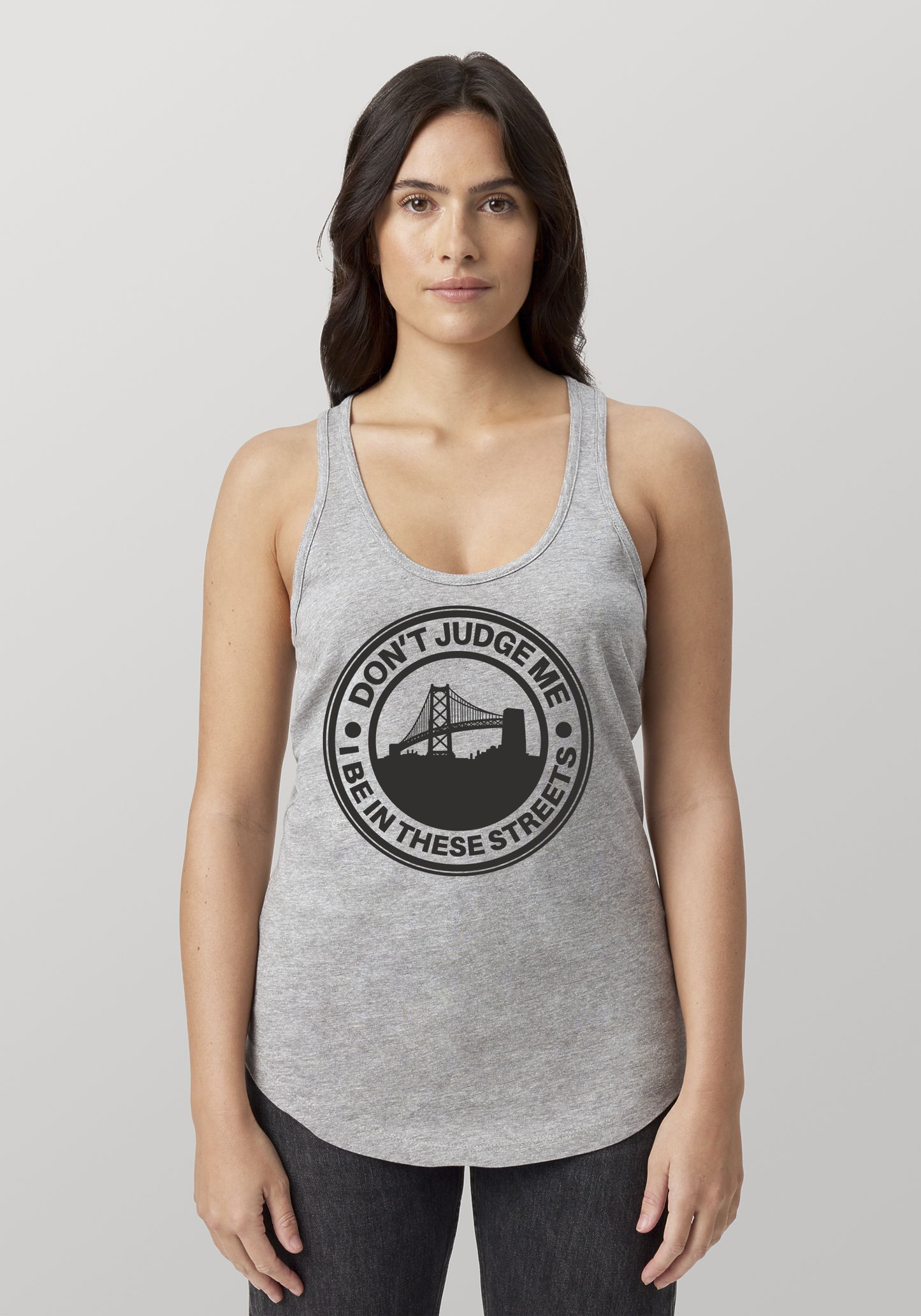 Heather Gray Women's Racerback Tank - The Town