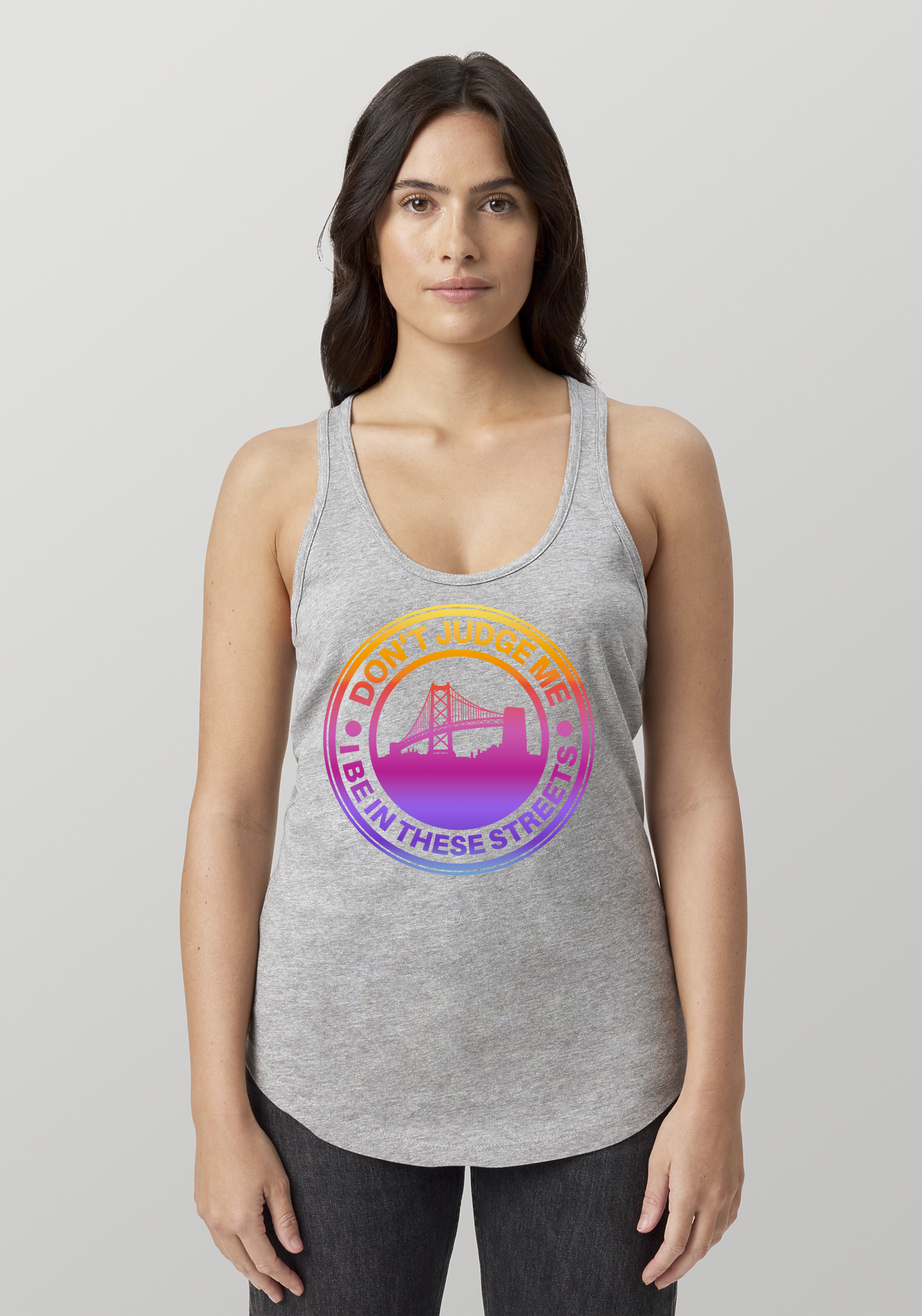 Heather Gray Women's Racerback Tank - The Town