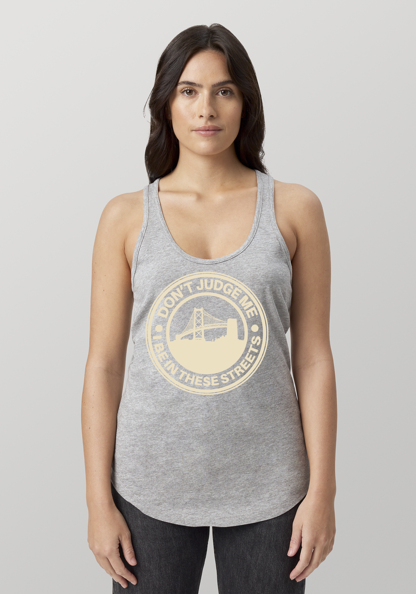 Heather Gray Women's Racerback Tank - The Town