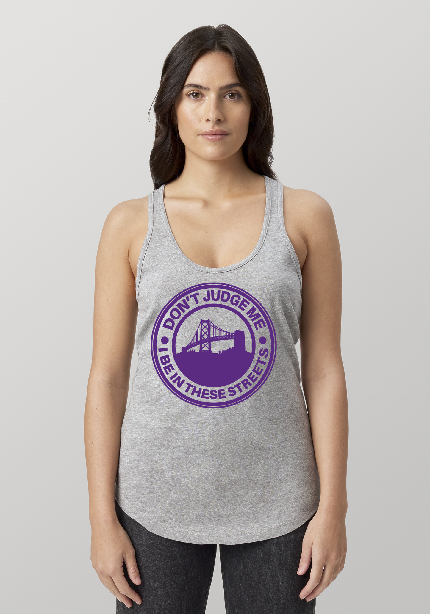 Heather Gray Women's Racerback Tank - The Town