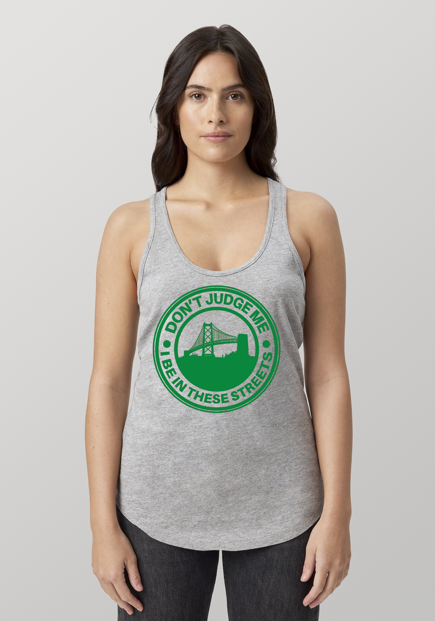 Heather Gray Women's Racerback Tank - The Town