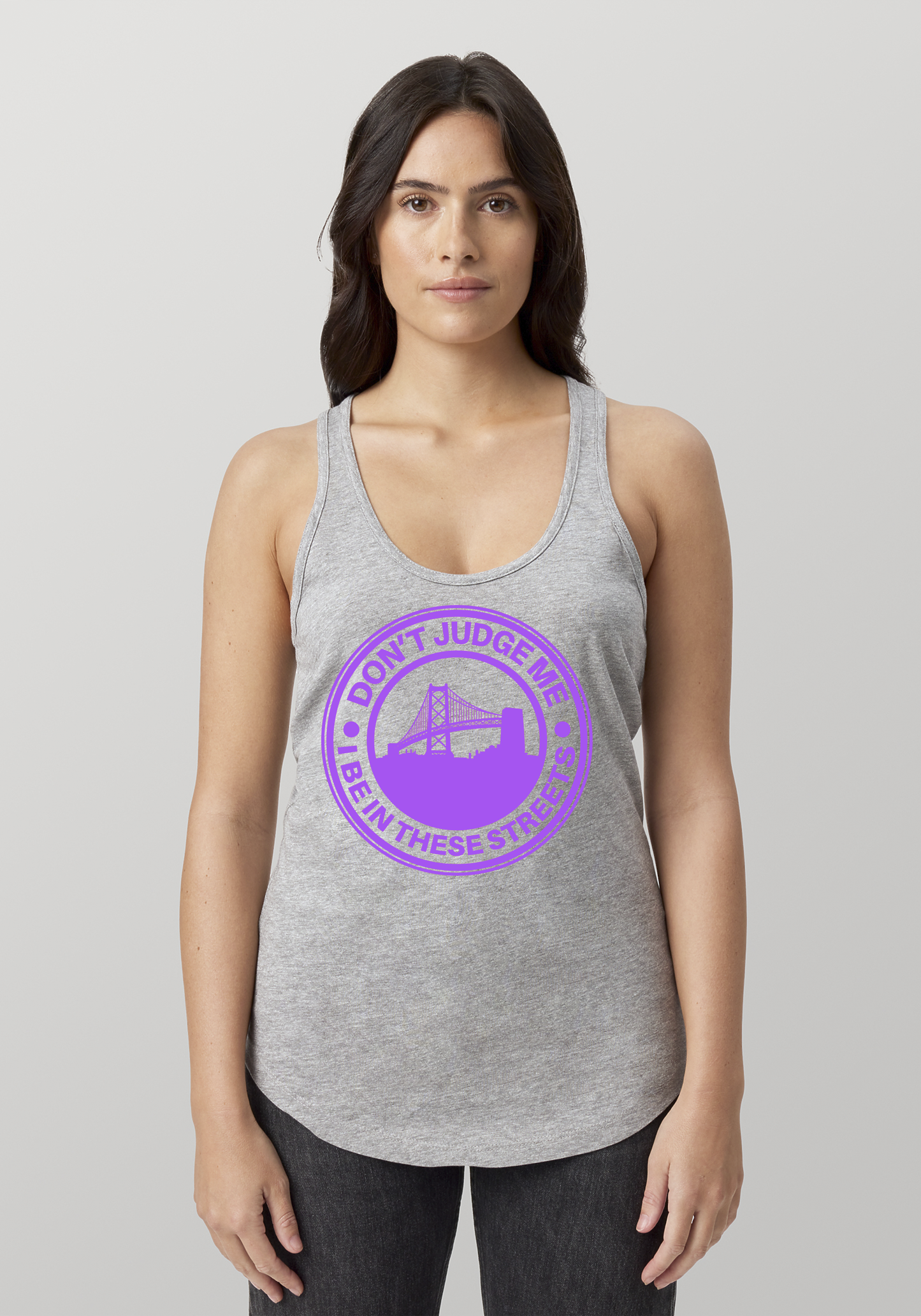Heather Gray Women's Racerback Tank - The Town