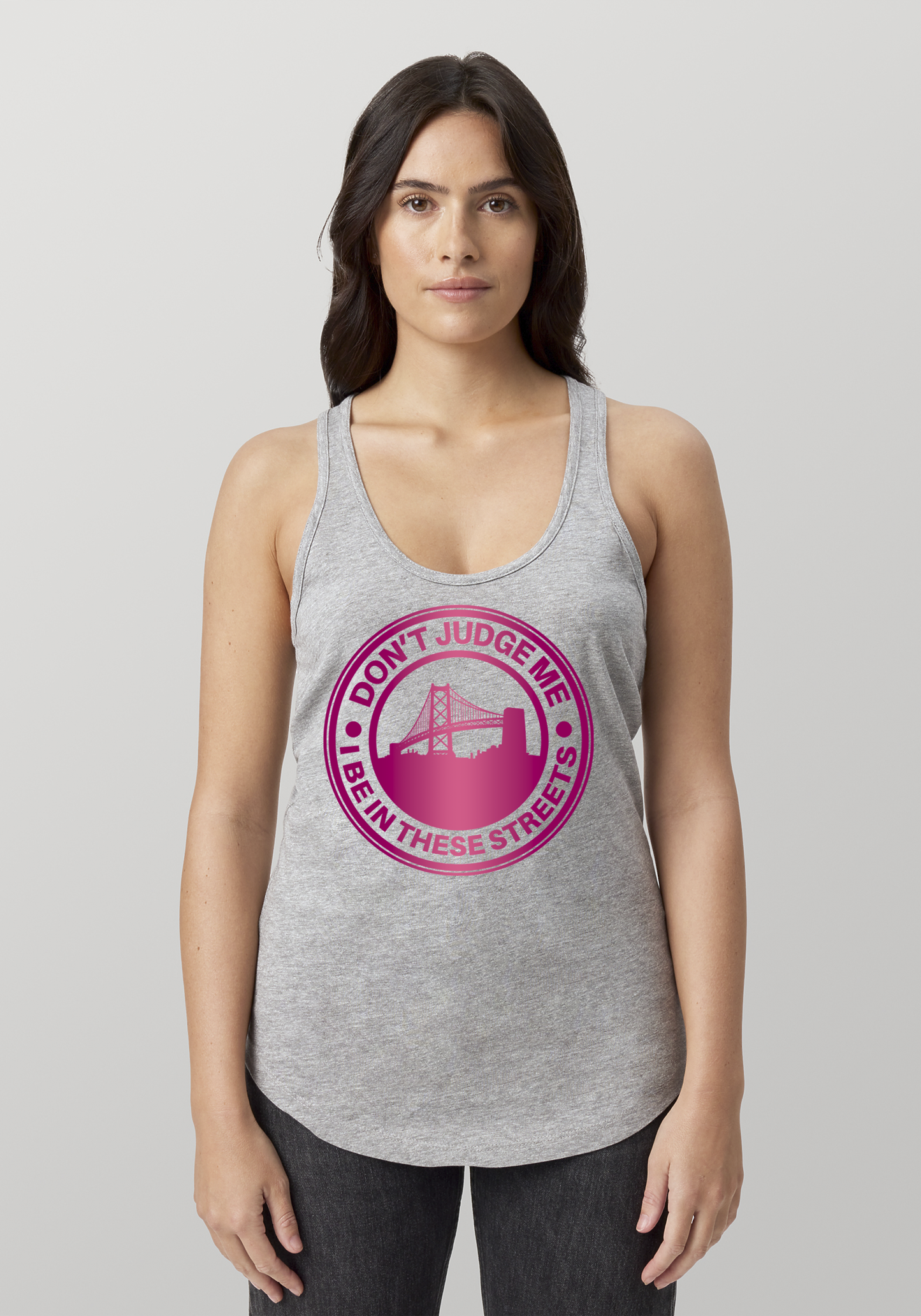 Heather Gray Women's Racerback Tank - The Town
