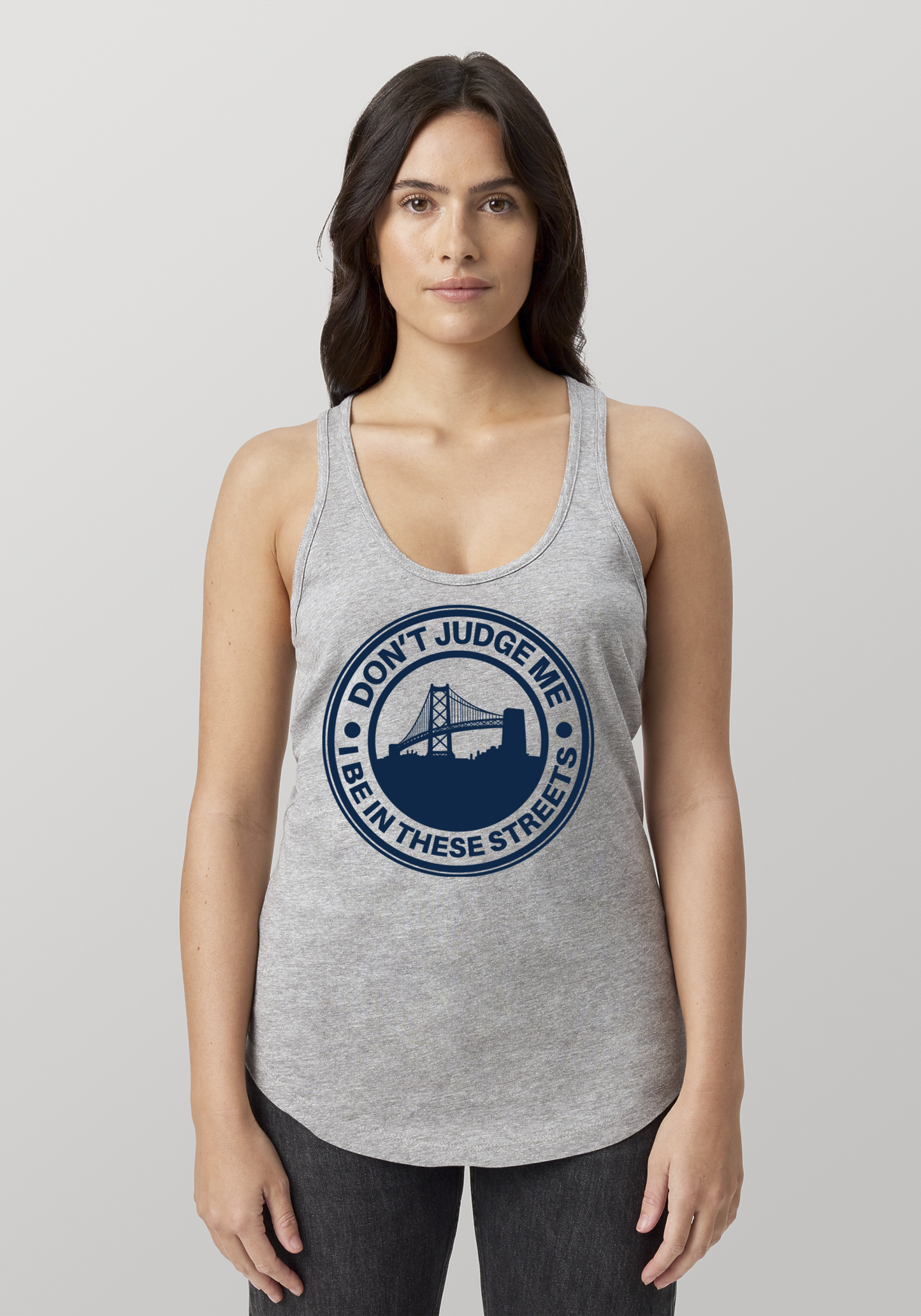 Heather Gray Women's Racerback Tank - The Town