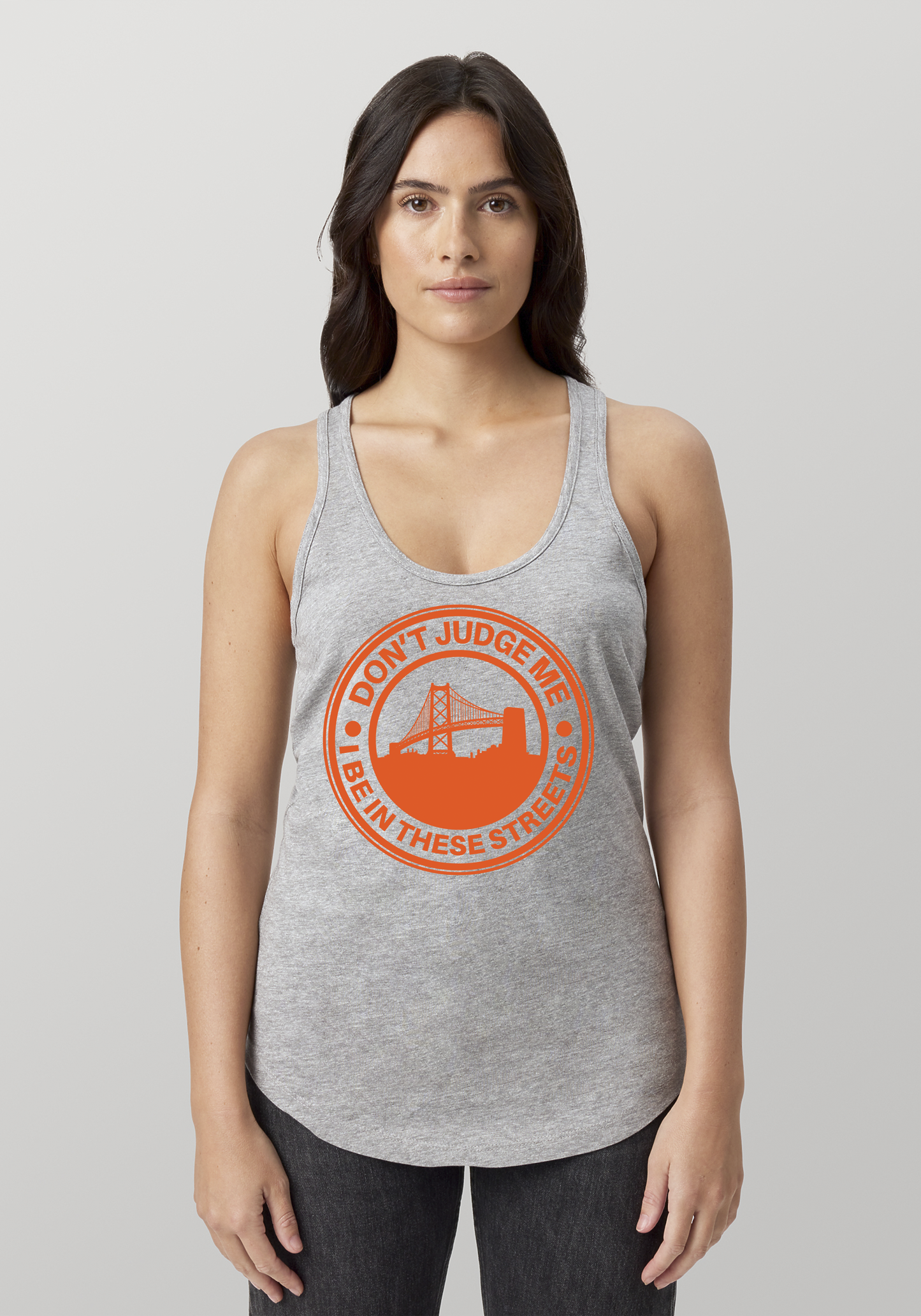 Heather Gray Women's Racerback Tank - The Town