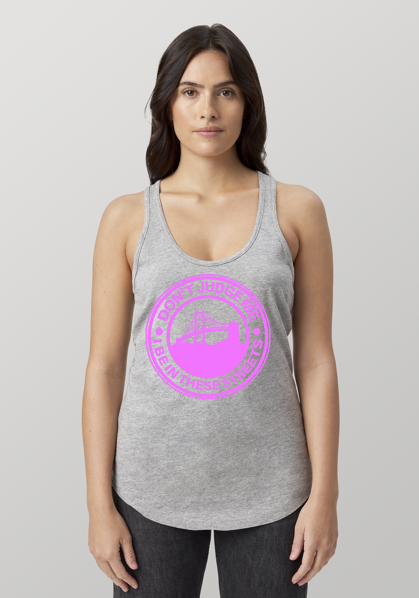 Heather Gray Women's Racerback Tank - The Town