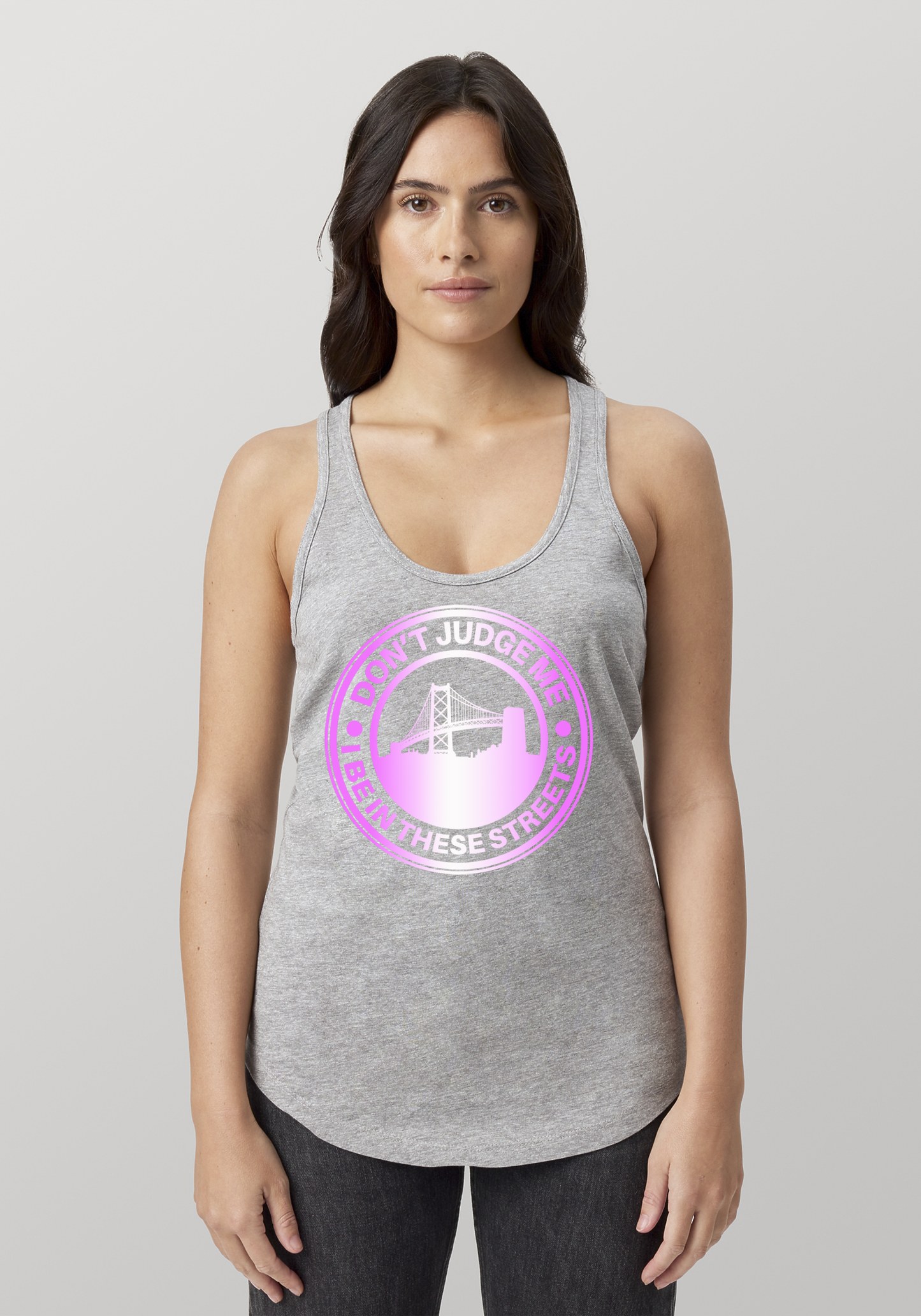 Heather Gray Women's Racerback Tank - The Town