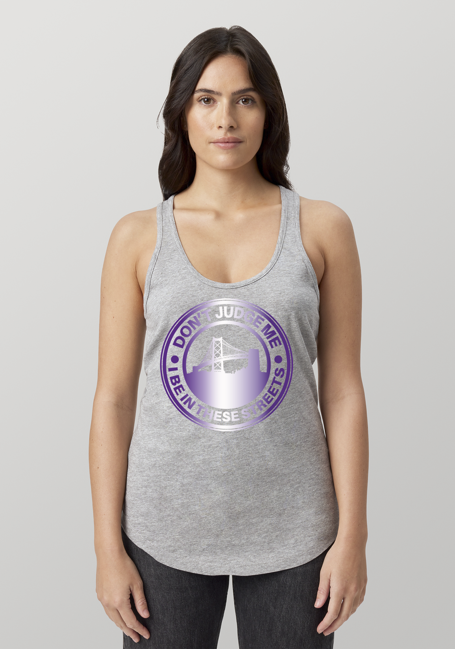 Heather Gray Women's Racerback Tank - The Town