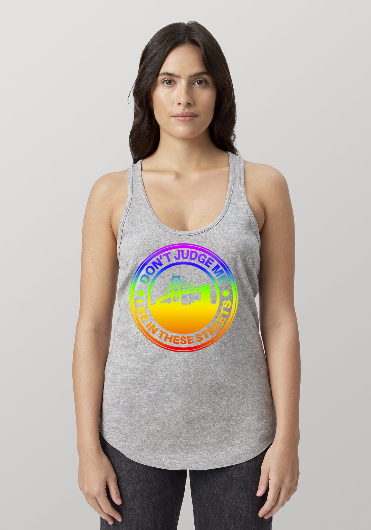Heather Gray Women's Racerback Tank - The Town