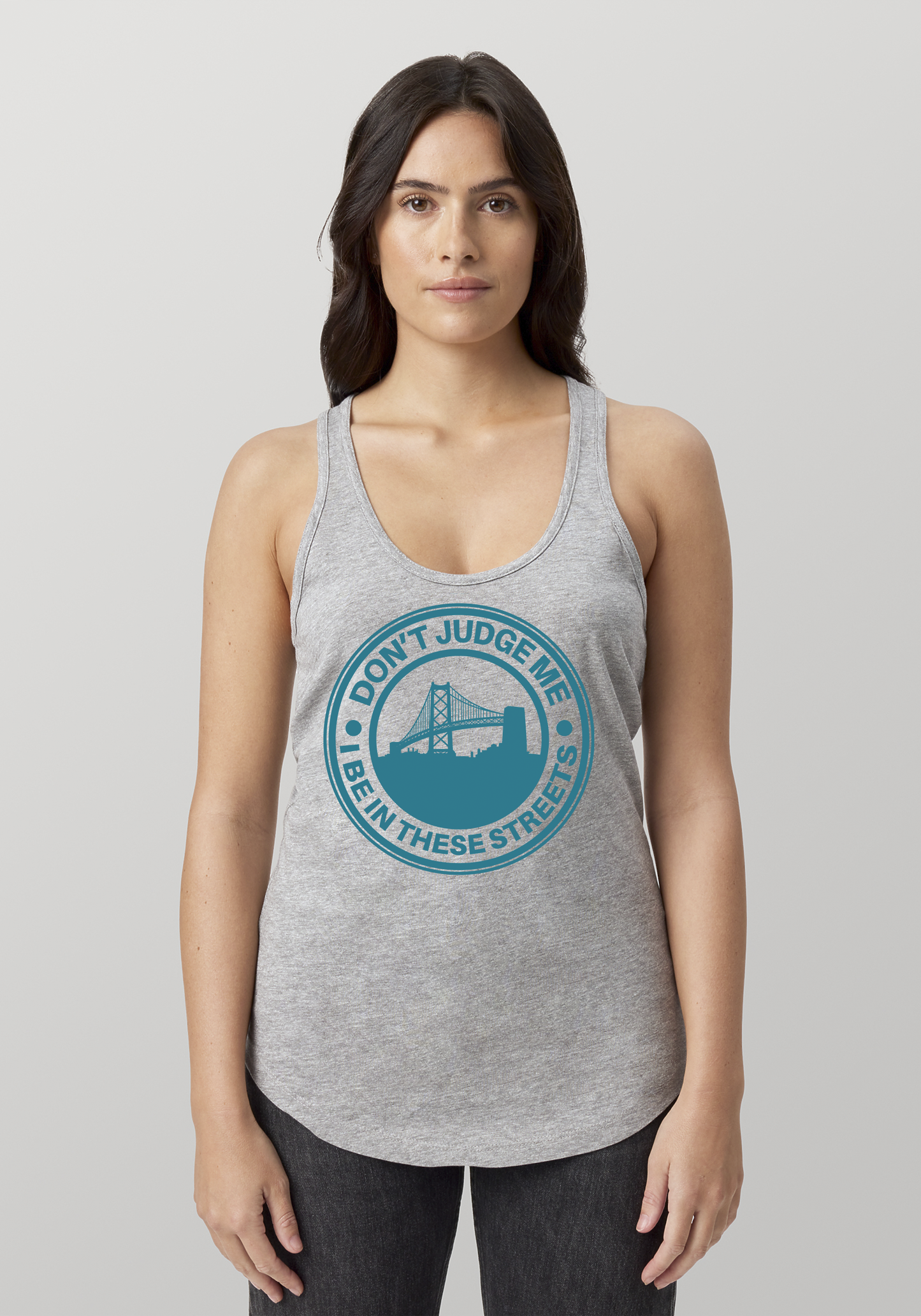 Heather Gray Women's Racerback Tank - The Town