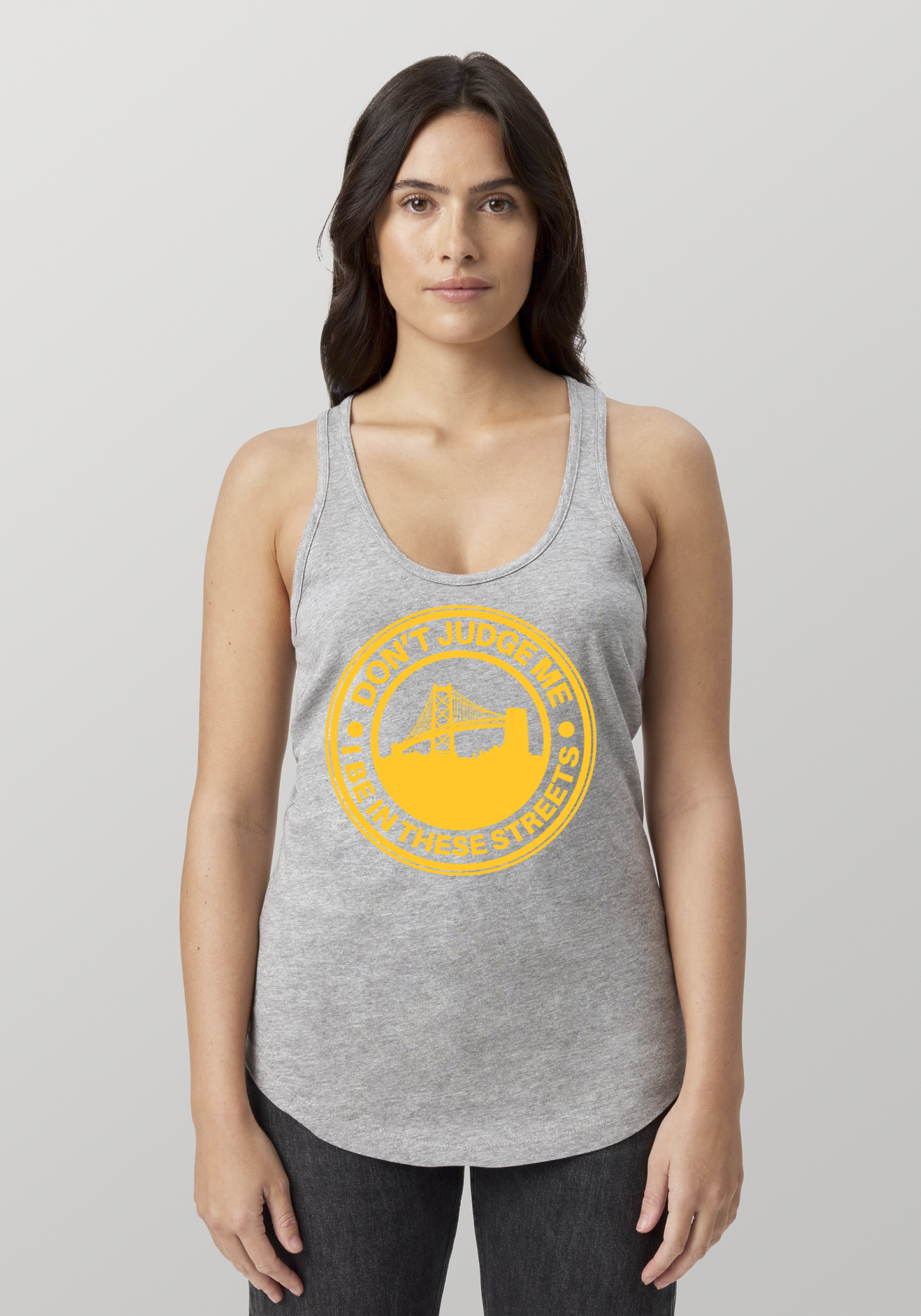 Heather Gray Women's Racerback Tank - The Town