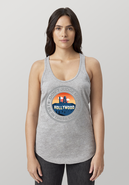 Heather Gray Women's Racerback Tank - Hollywood