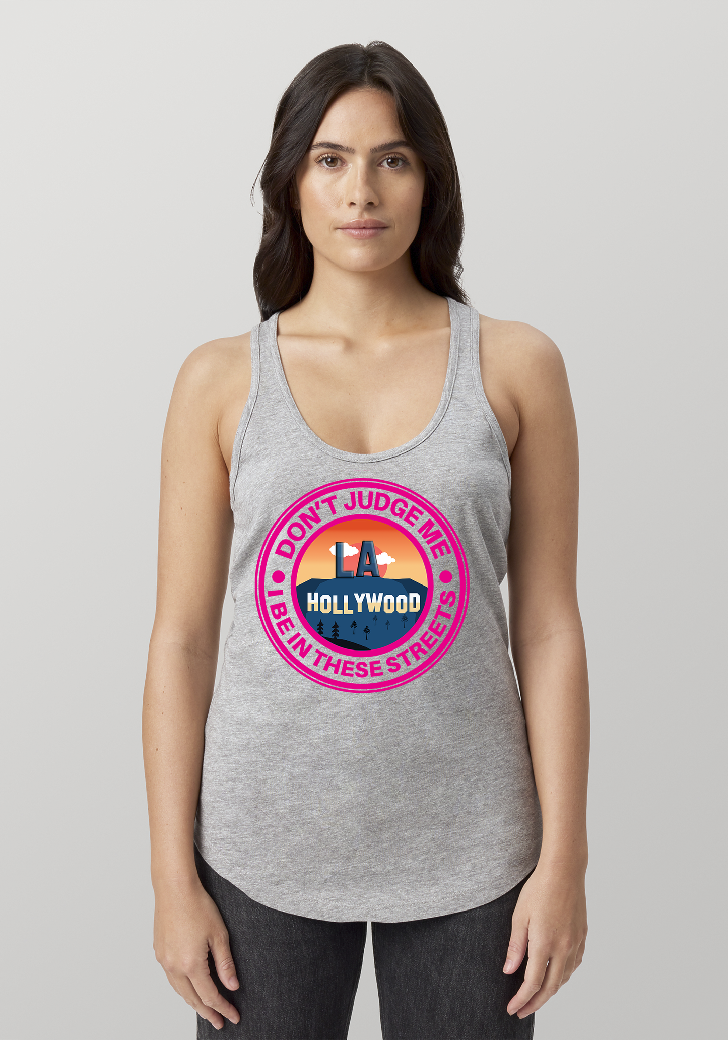 Heather Gray Women's Racerback Tank - Hollywood