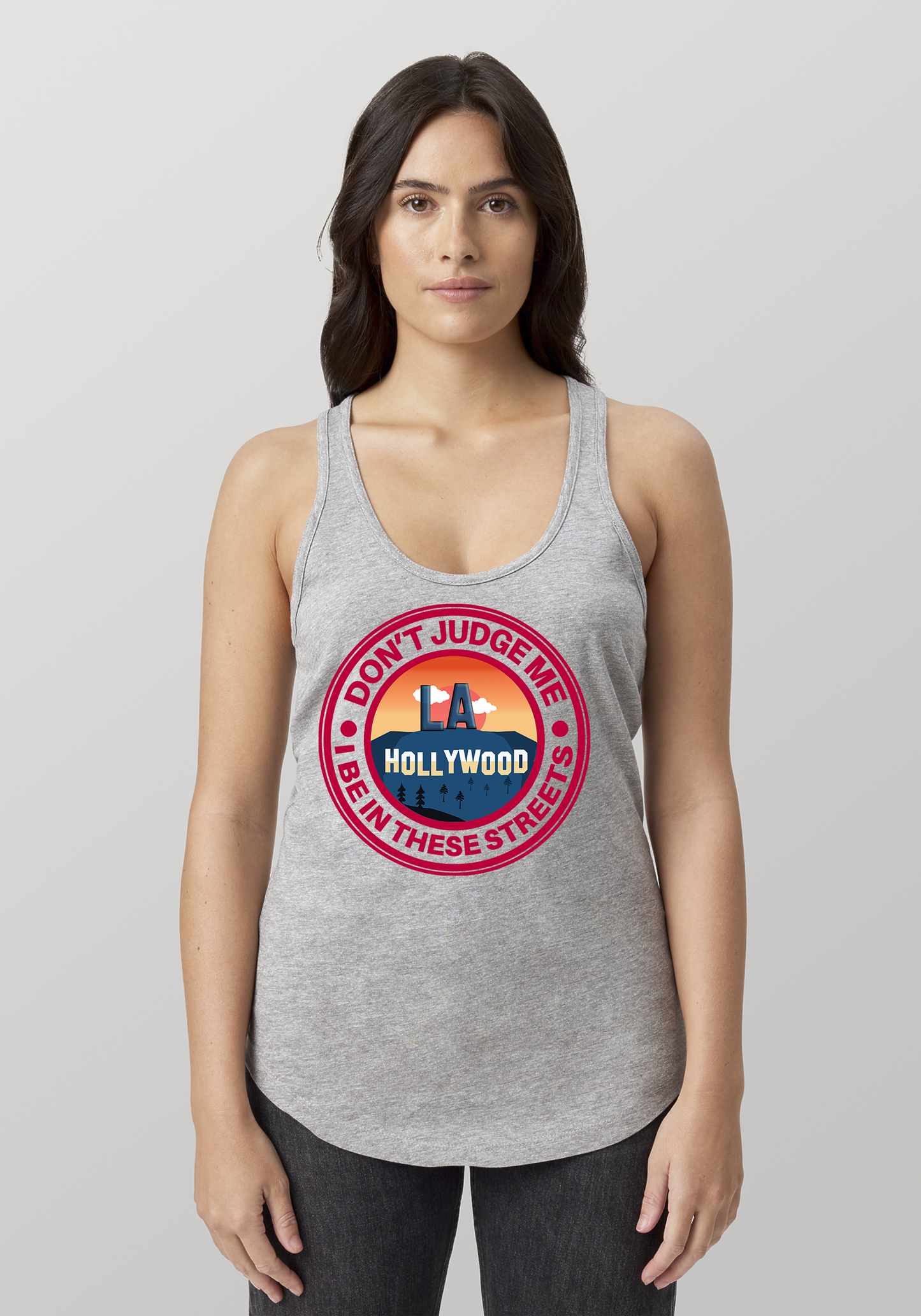 Heather Gray Women's Racerback Tank - Hollywood