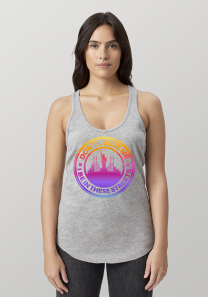 Heather Gray Women's Racerback Tank - The City