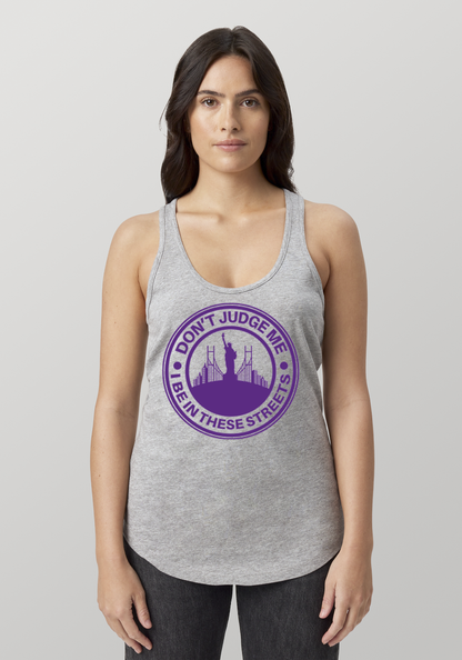 Heather Gray Women's Racerback Tank - The City