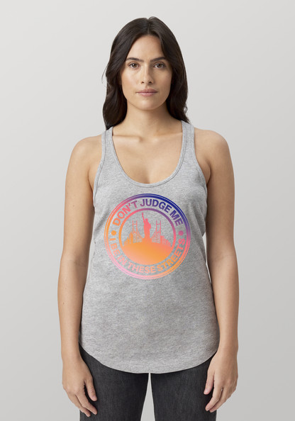Heather Gray Women's Racerback Tank - The City